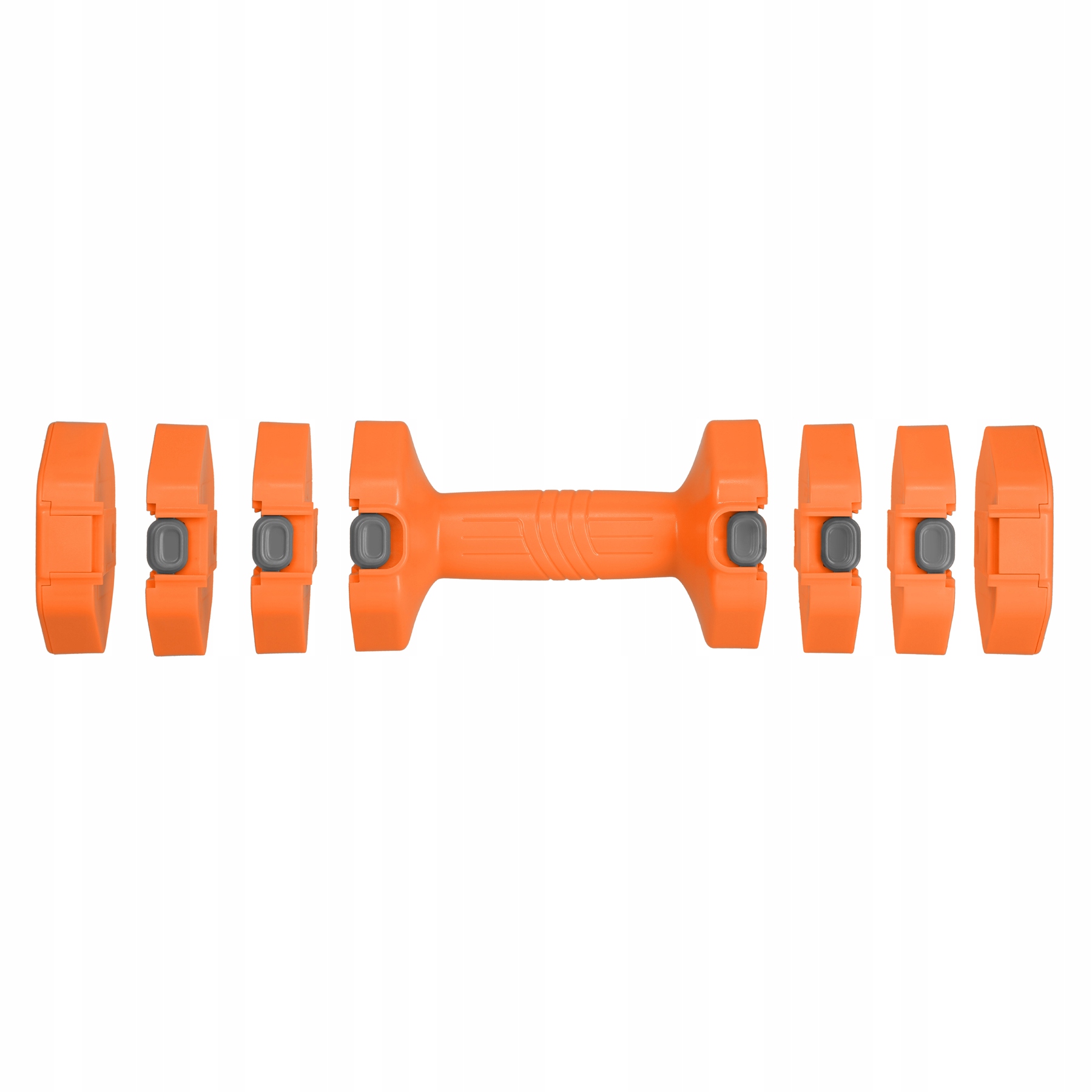 Hantle do ćwiczeń regulowane fitness 2x2.5kg hantelki pomarańczowe Hms