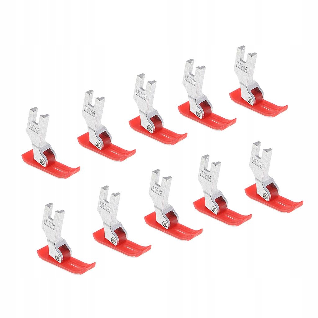 10 Pieces of Industrial Sewing Machine Feet Red Rodzaj stopki do podwijania