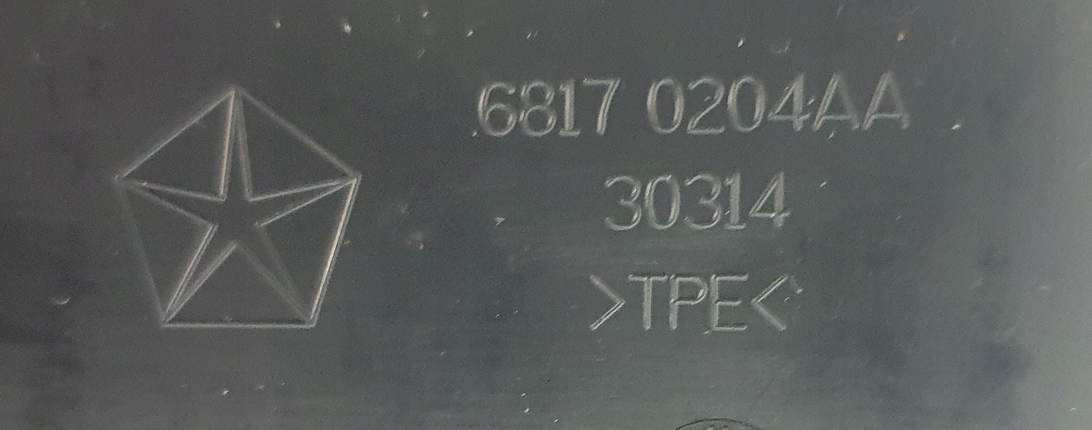DODGE CHALLENGER LIFT 15- pad signs front 68170204AA 68175091AA
