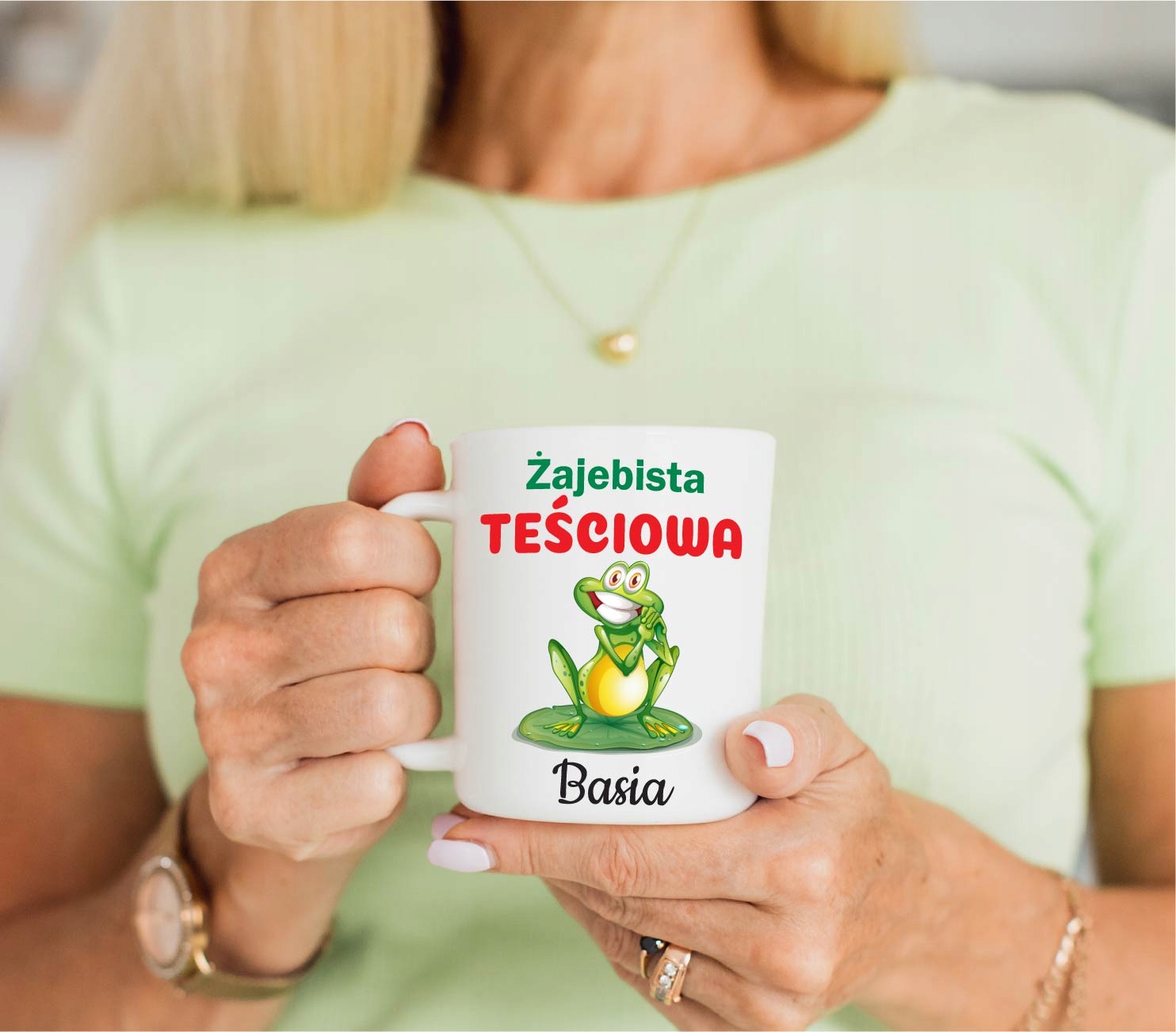 KUBEK dla TEŚCIOWEJ ŻAJEBISTA TEŚCIOWA + DOWOLNE IMIĘ KARTONIK Marka inna
