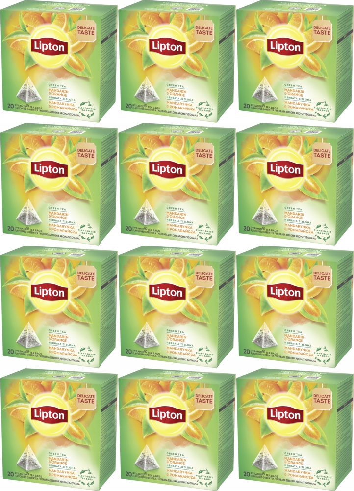 Herbata zielona Lipton Green Tea mandarynka 240szt