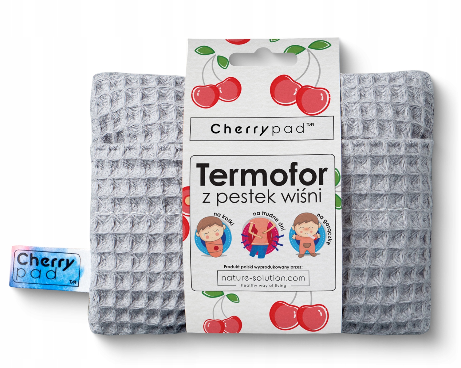 

Termofor z pestek wiśni na bóle Wafel| CherryPad