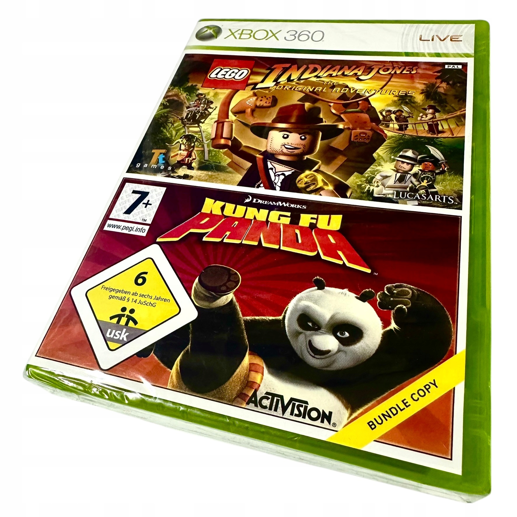 LEGO Indiana Jones + Kung Fu Panda Xbox 360 pudełkowa