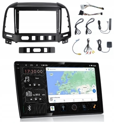 Android Rádio Hyundai Santa Fe 2006-2012 Carplay Wifi 6/128 Gb 12 Palců Sim
