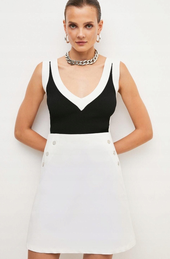Bílá Trapézová Sukně Karen Millen XL