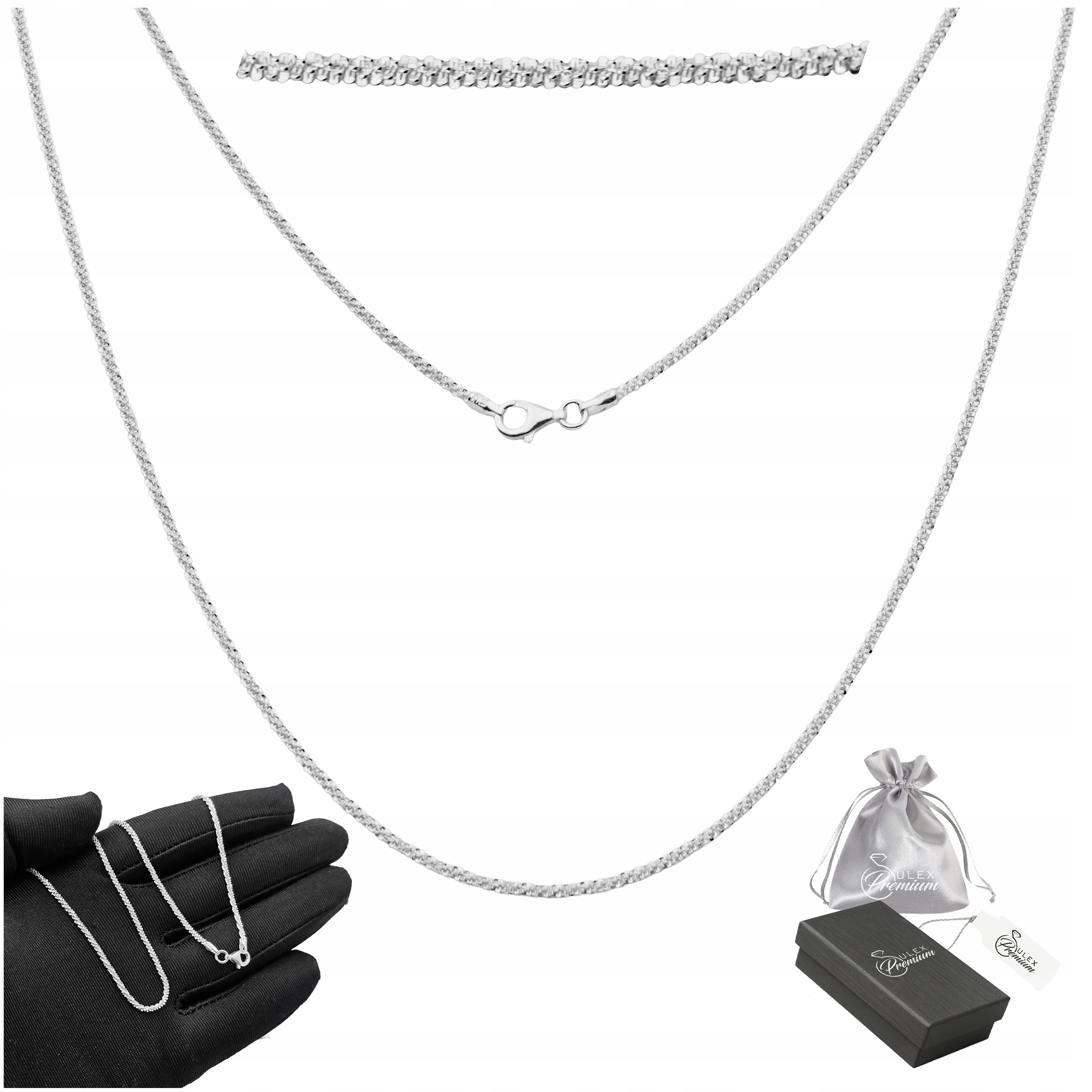 Řetízek stříbro ryzost 925 Elegantní náhrdelník Daisy Sněhová Vločka 45 cm x 2 mm