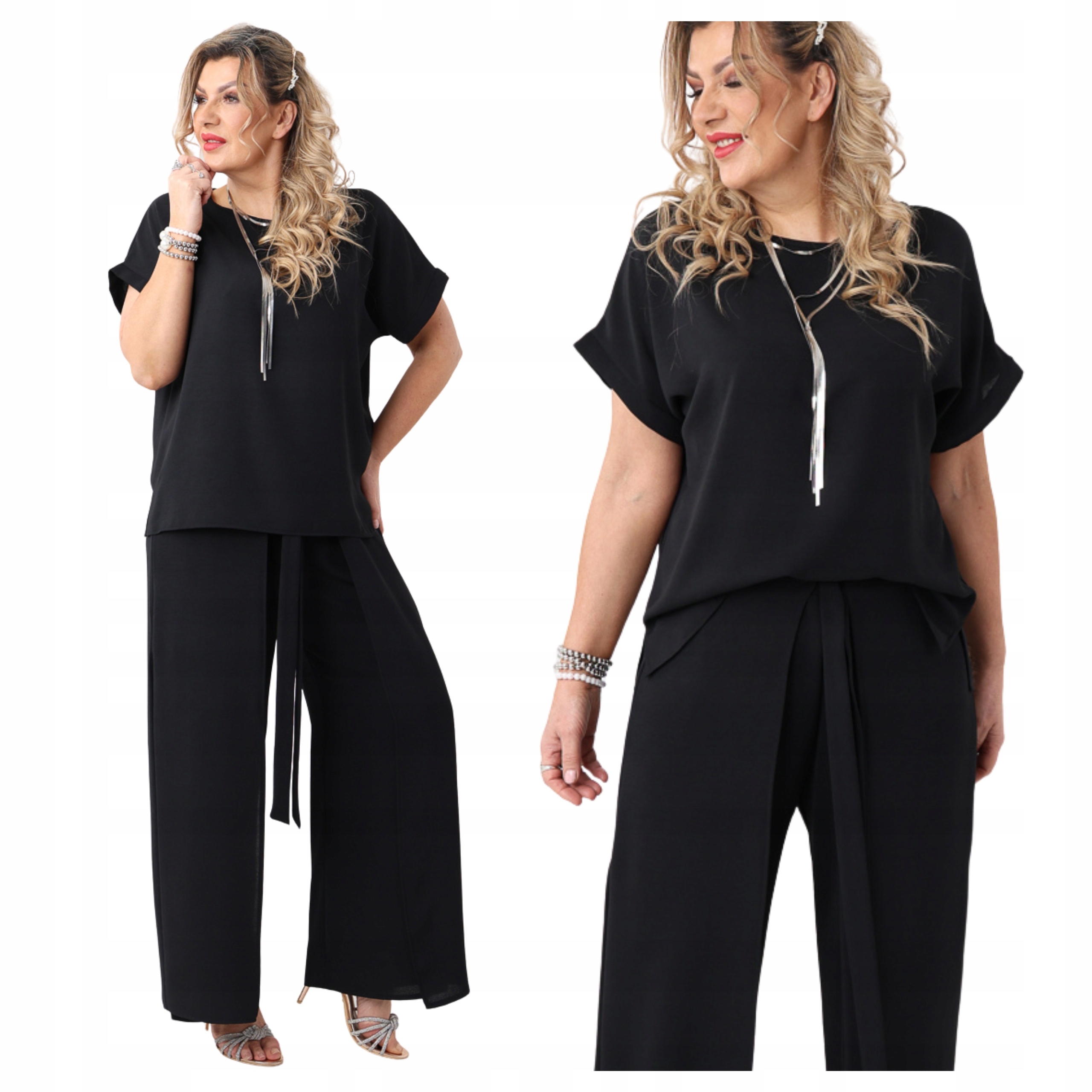 damski komplet spodnie bluzka Polski Producent duże rozmiary