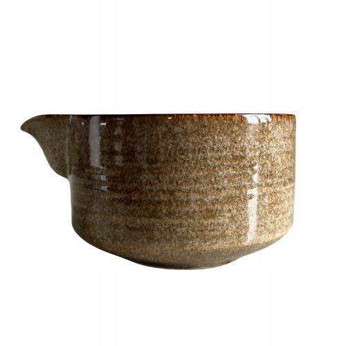 Miska do matchy matchawan brązowa z dziubkiem