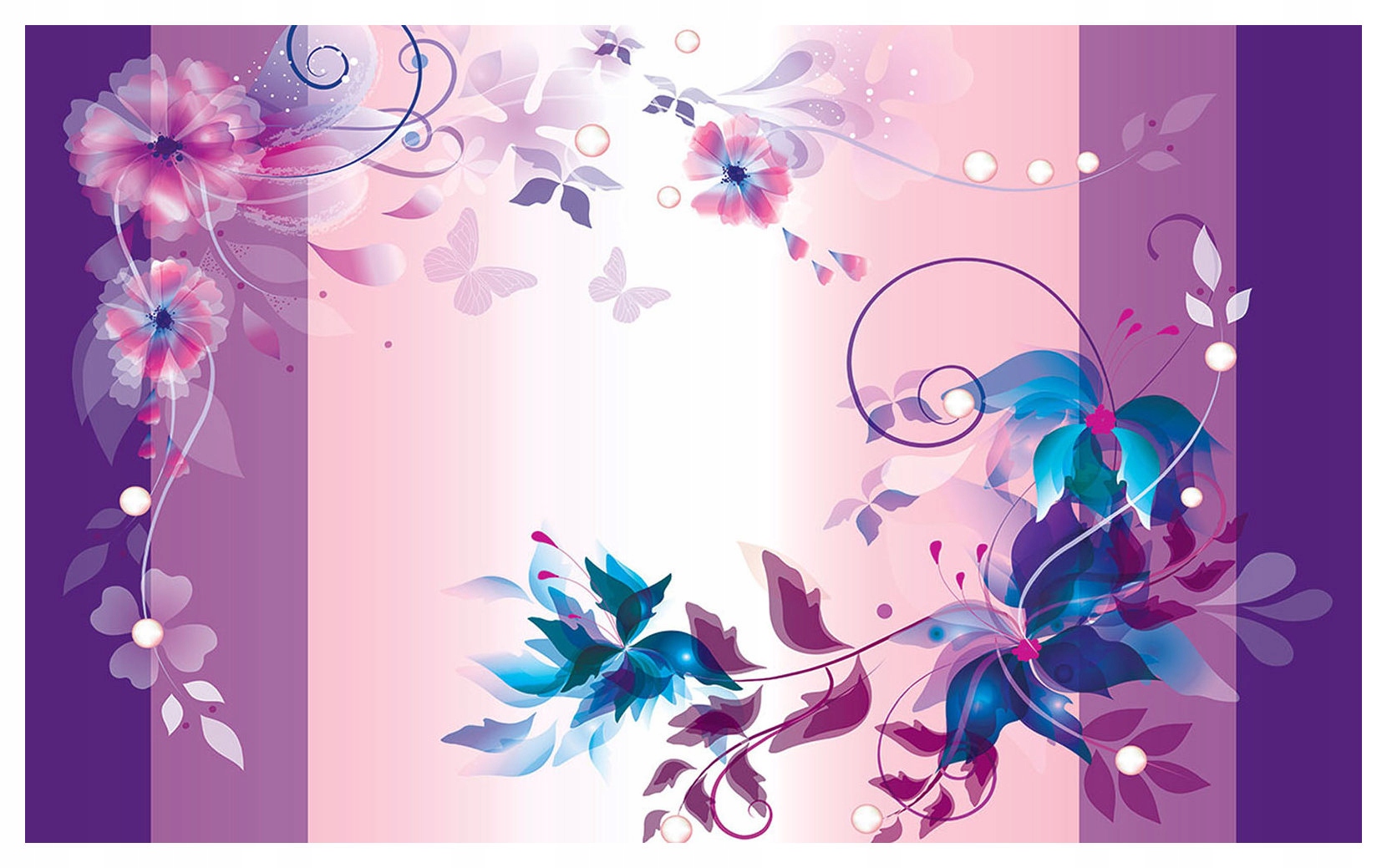 Fototapeta Kvety a pastelové motýle 368x254 jarná elegancia lepidlo