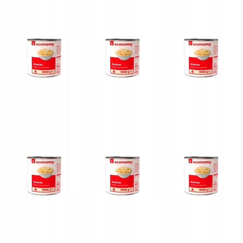 Tge Ananas plátky v lehkém sirupu 3050 g X6