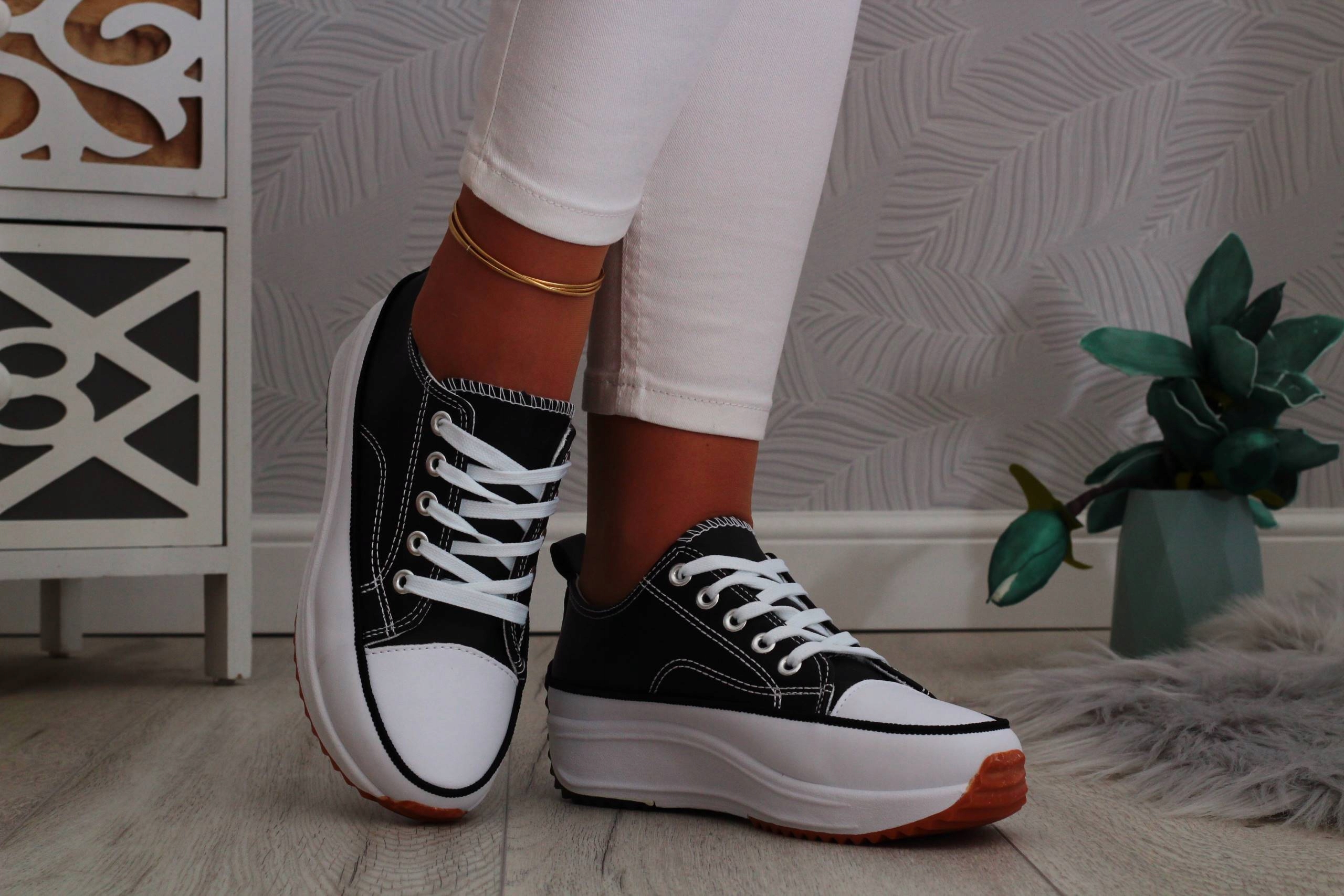BUTY TRAMPKI DAMSKIE SPORTOWE SNEAKERSY PLATFORMA Kod producenta Y1BLACK-312