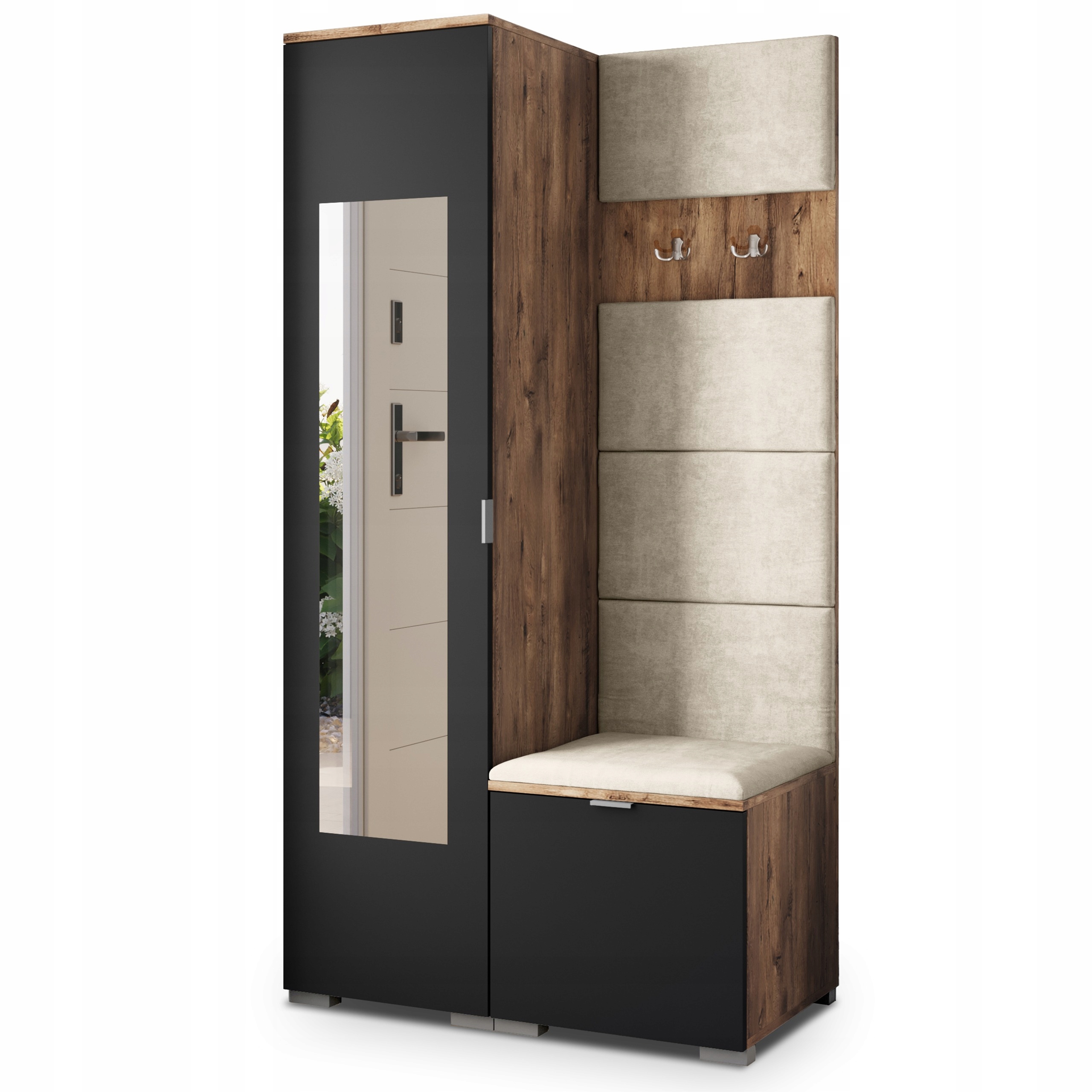 Šatní skříň Vira 95/181/51 cm Skříň do předsíně Moderní dub lefkas