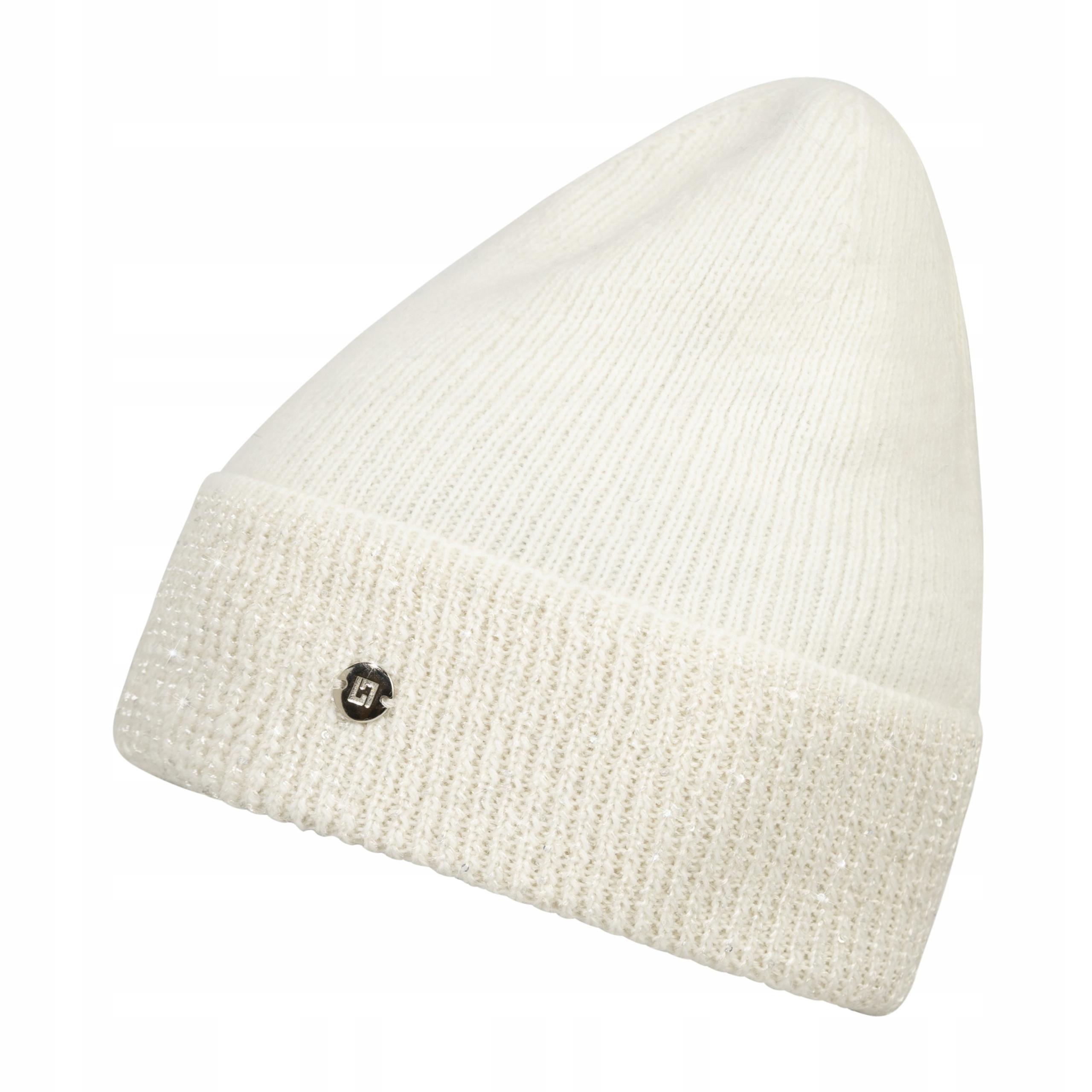 Bílá lehká vlněná čepice čepice s ohybem polská čepice Angora Loman Pergamino