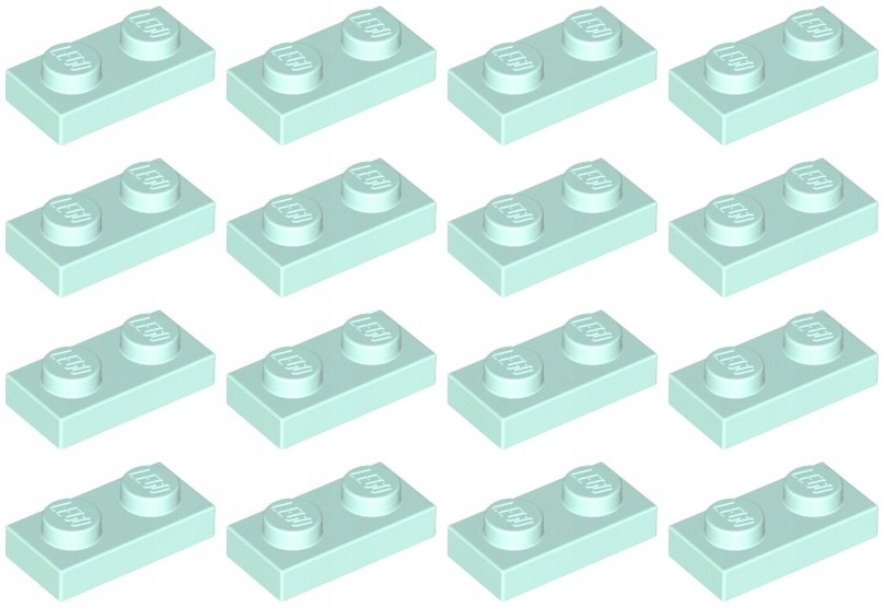 

Lego 3023 Płytka 1x2 light aqua Nowa (6g) 16szt