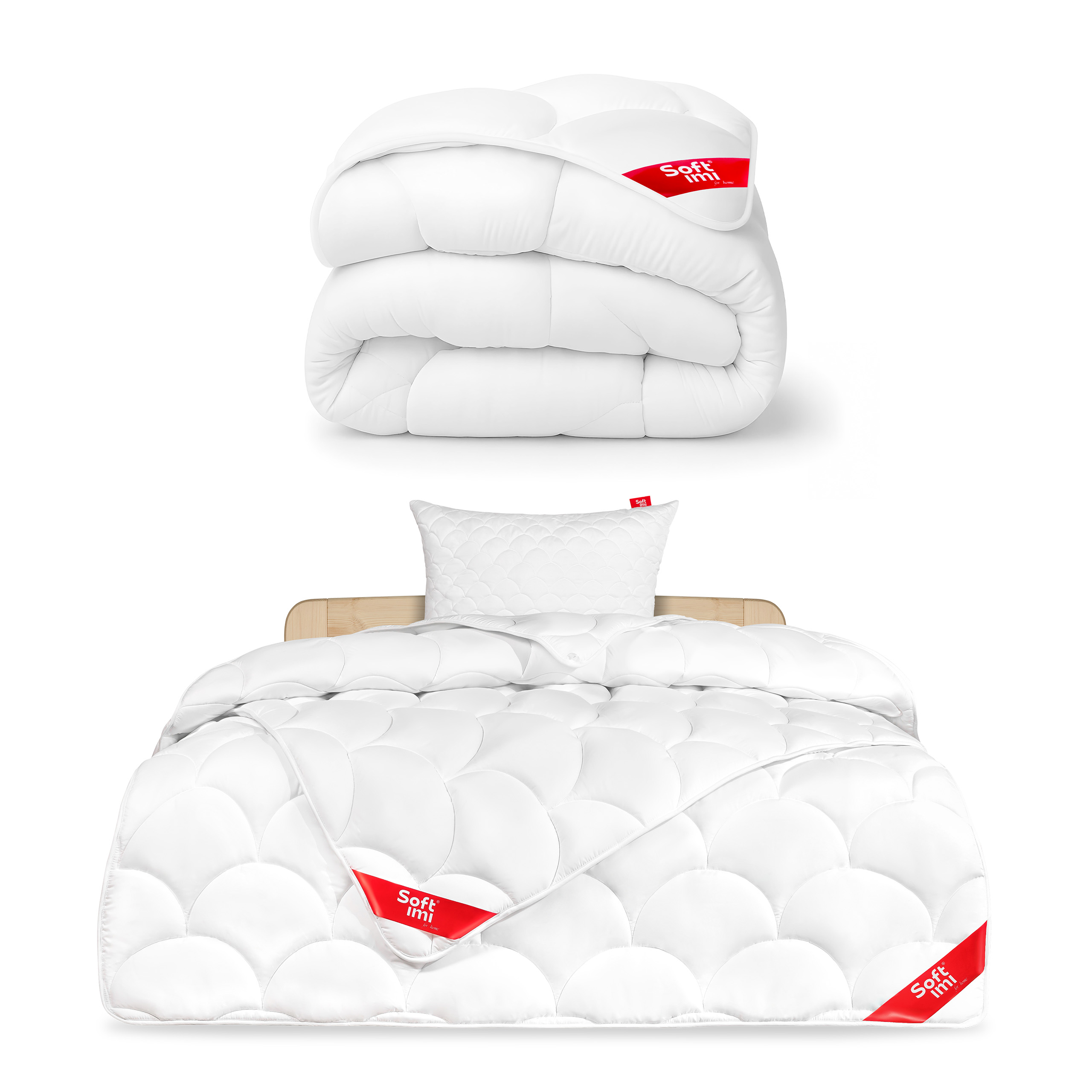 Antialergická Přikrývka Zimní Přikrývka 140X200 1 Polštář 70X80 Teplá Bílá Sada