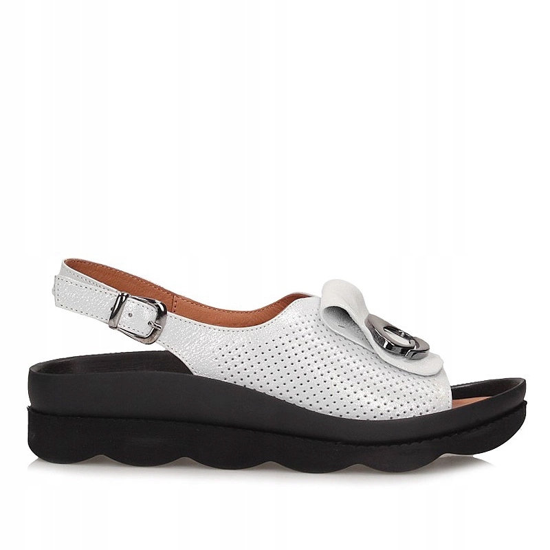 Pohodlné kožené sandály s ozdobou Boccato 031.1085 84 T Syh