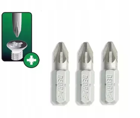 DEDRA KOŃCÓWKI WKRĘTAKOWE BITY PZ1x25mm 18A01PZ10-03 EAN (GTIN) 5902628172624