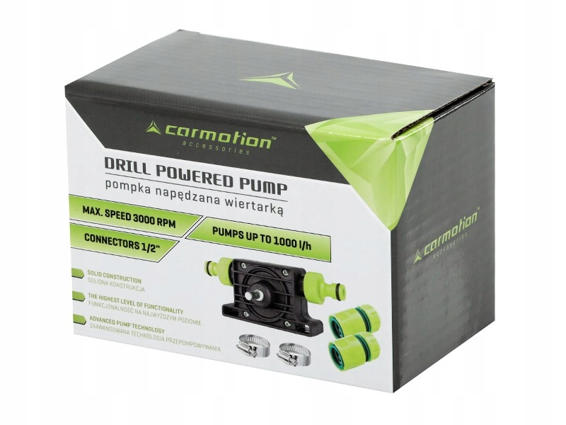 POMPKA NAPĘDZANA WIERTARKĄ, PRZYŁĄCZA 3/4" +2 ADAPTERY 1/2" paliwo akwarium Marka Carmotion