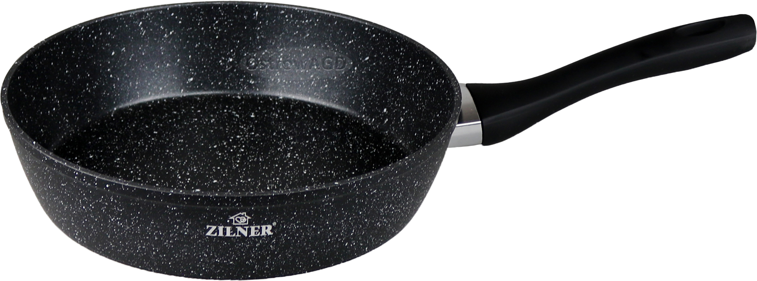 

Czarna Patelnia Marmurowa Non-stick 26cm Zilner