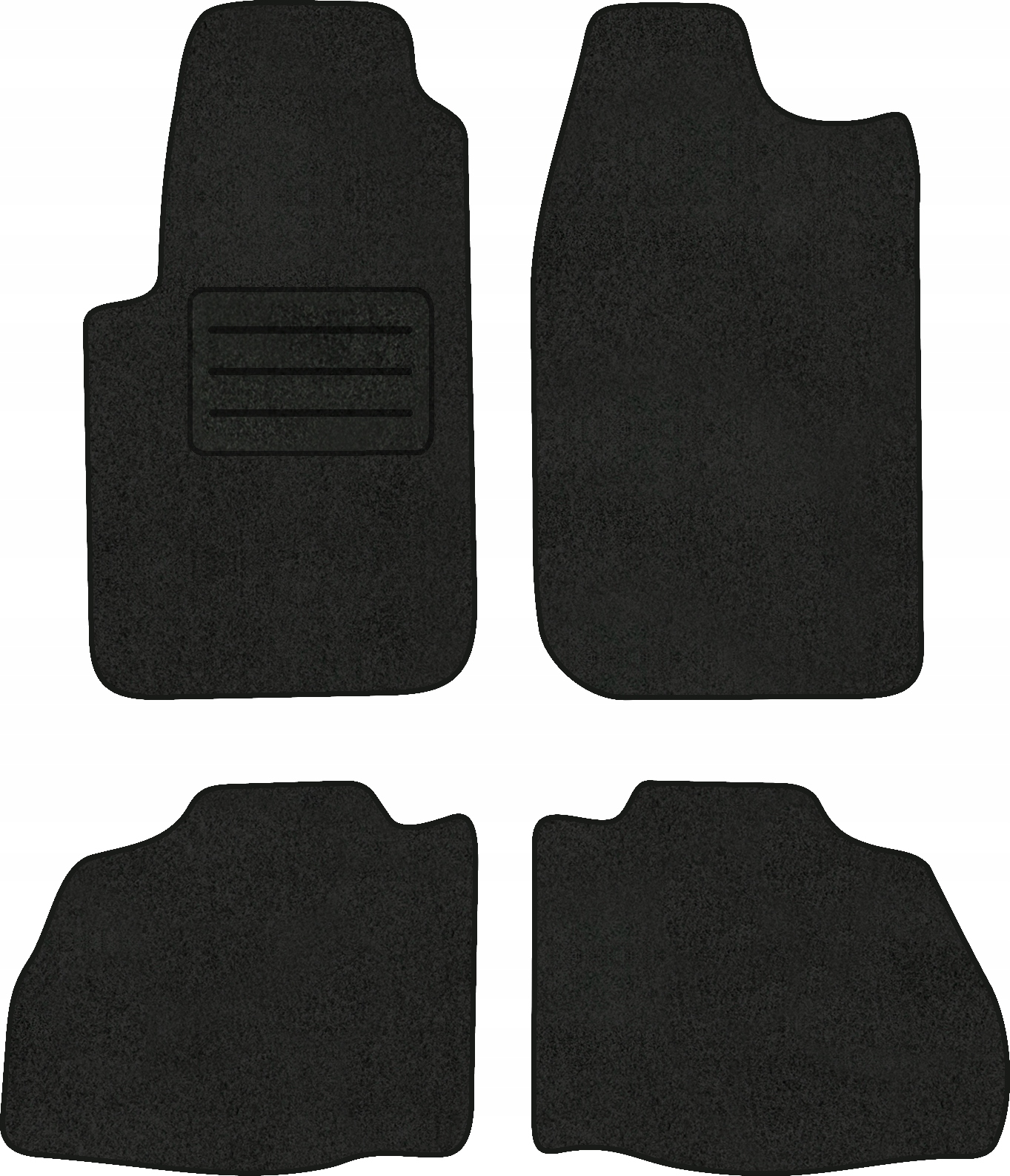Velurové koberce Lux pro Ford Granada (1972-1985) Komplet Černé