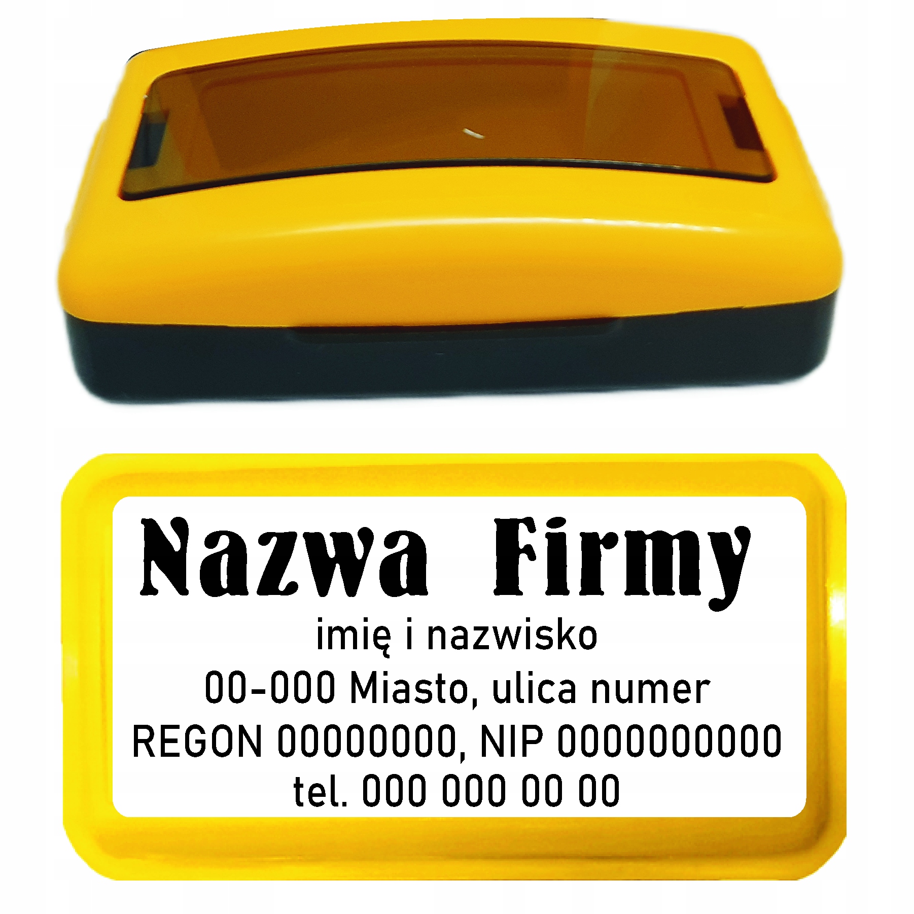 Pieczątka Wagraf KIESZONKOWA firmowa z logo Mała 3 WIELKOŚCI do wyboru Liczba wersów 1-2 wersy 3-4 wersy 5-6 wersów 7-8 wersów