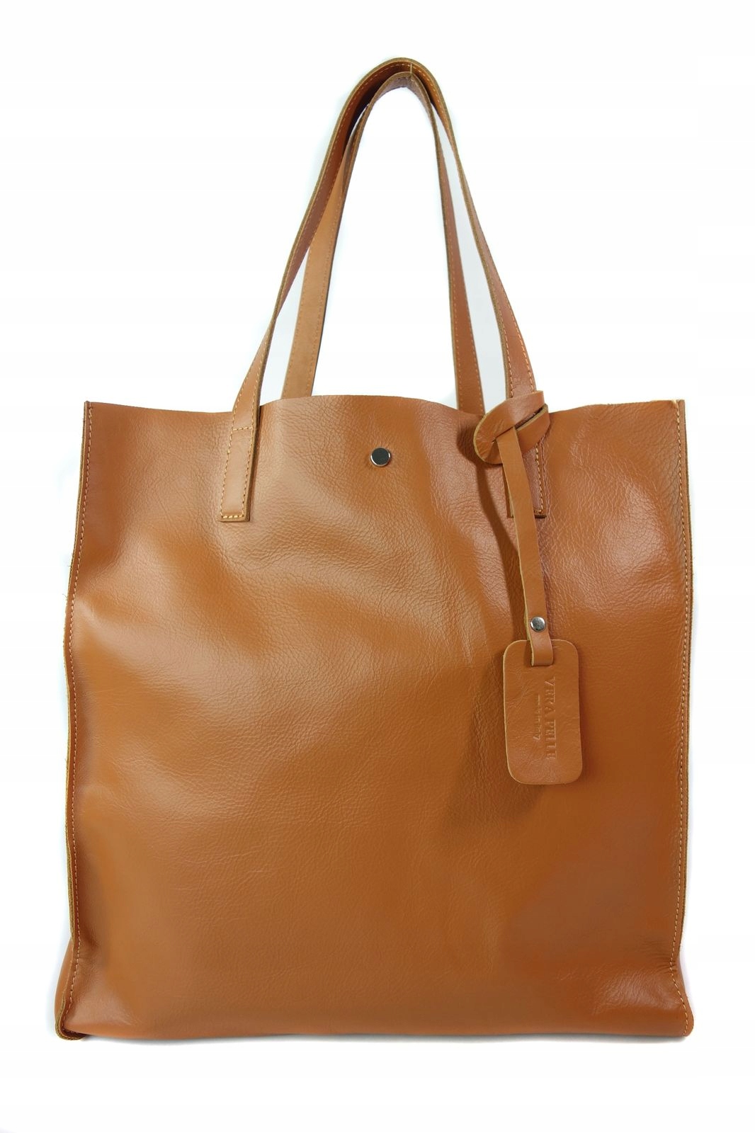 Taška Vera Pelle Italská kůže Shopper přes rameno A4 Camel