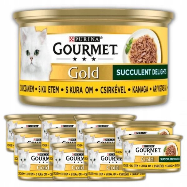 Karma dla kota Gourmet Gold z kurczakiem 85g x 12