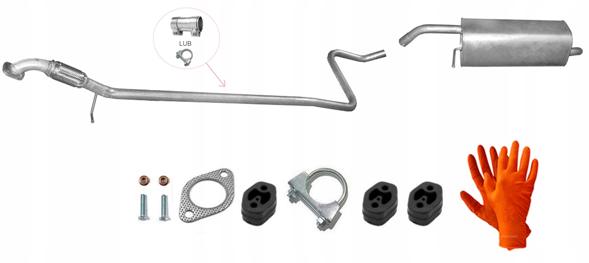 Ford Fiesta 1.25 1.4 (2008-2012) Trubka Tlumič