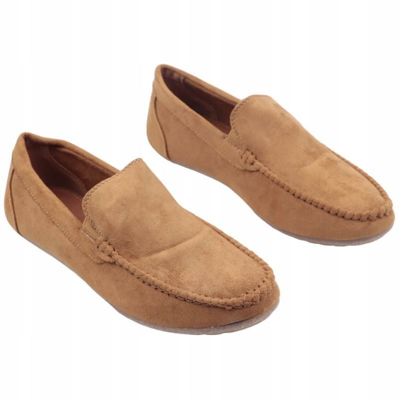 CAMELOWE MOKASYNY MĘSKIE WIZYTOWE PÓŁBUTY WSUWANE BUTY ZAMSZOWE DLA KAŻDEGO Oryginalne opakowanie producenta pudełko