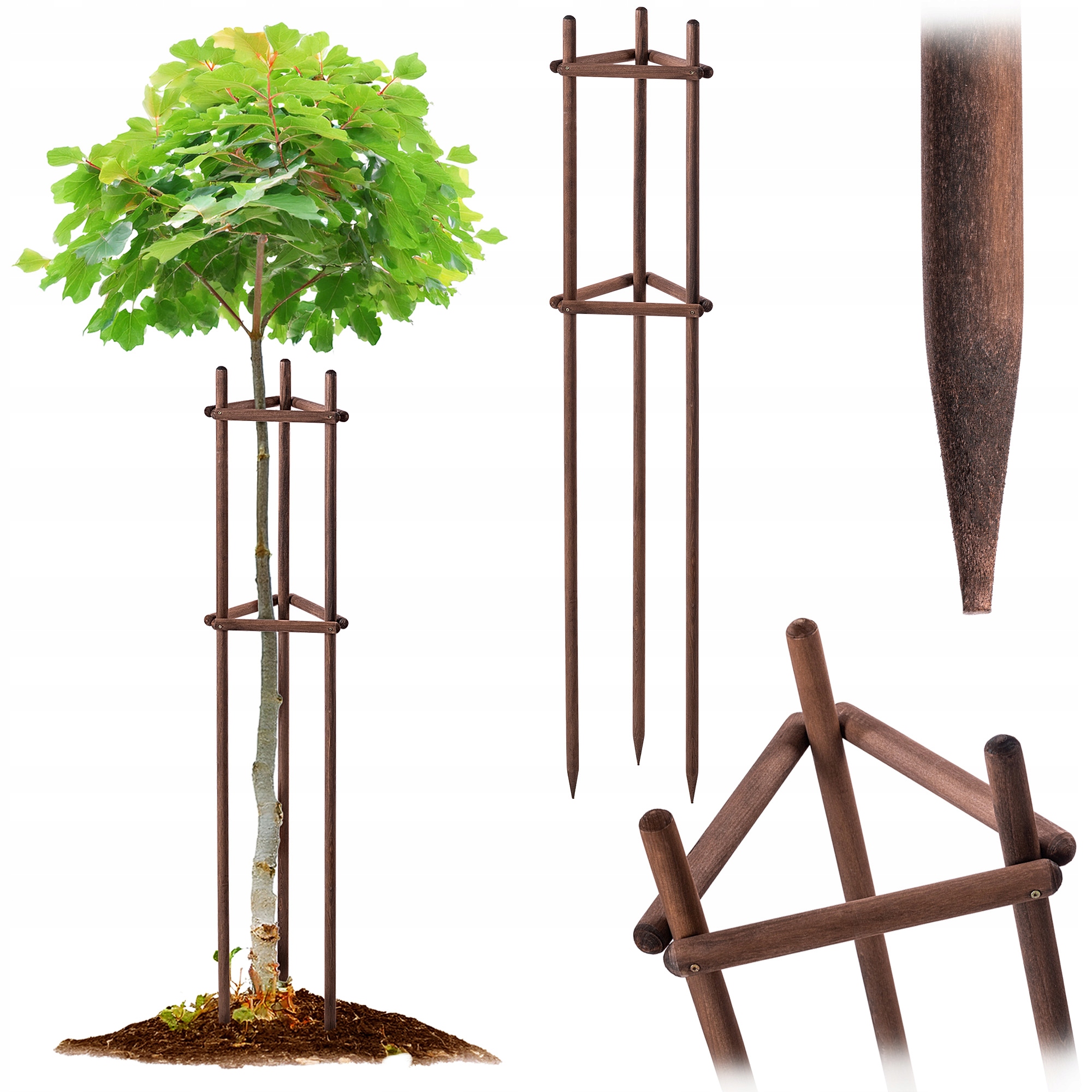 PODPORA DO ROŚLIN DRZEWEK KRZEWÓW PODPÓRKA IMPREGNOWANA TRÓJKĄT MOCNA 170cm