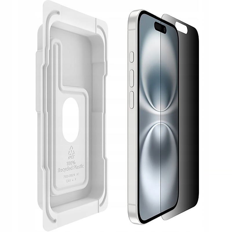 Belkin szkło hartowane do iPhone 16 15, Ig Privacy, z ramką aplikacyjną