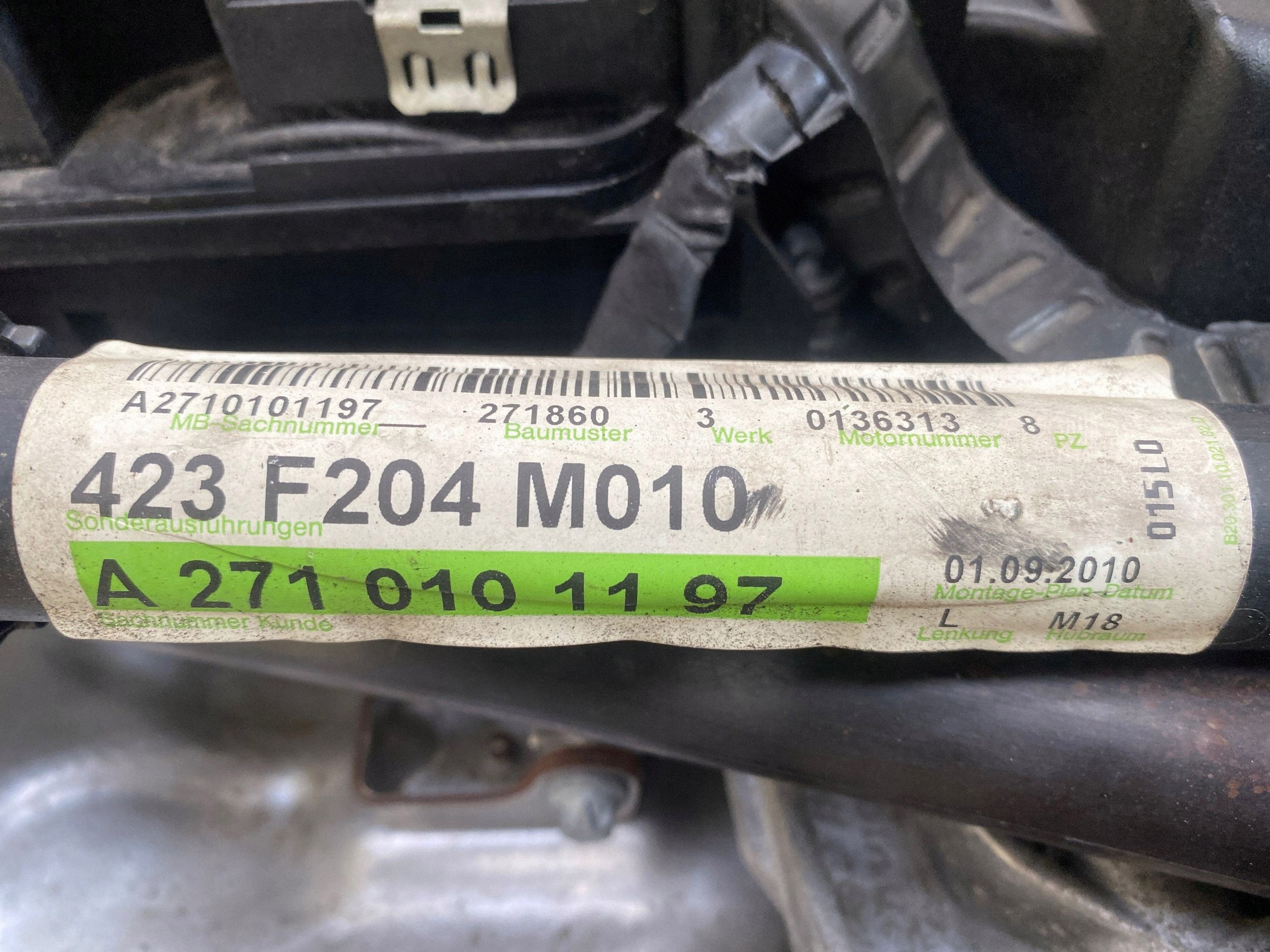 motor komplet 271860 Mercedes E250 CGI W212 1.8 CGI 204KM 271.860