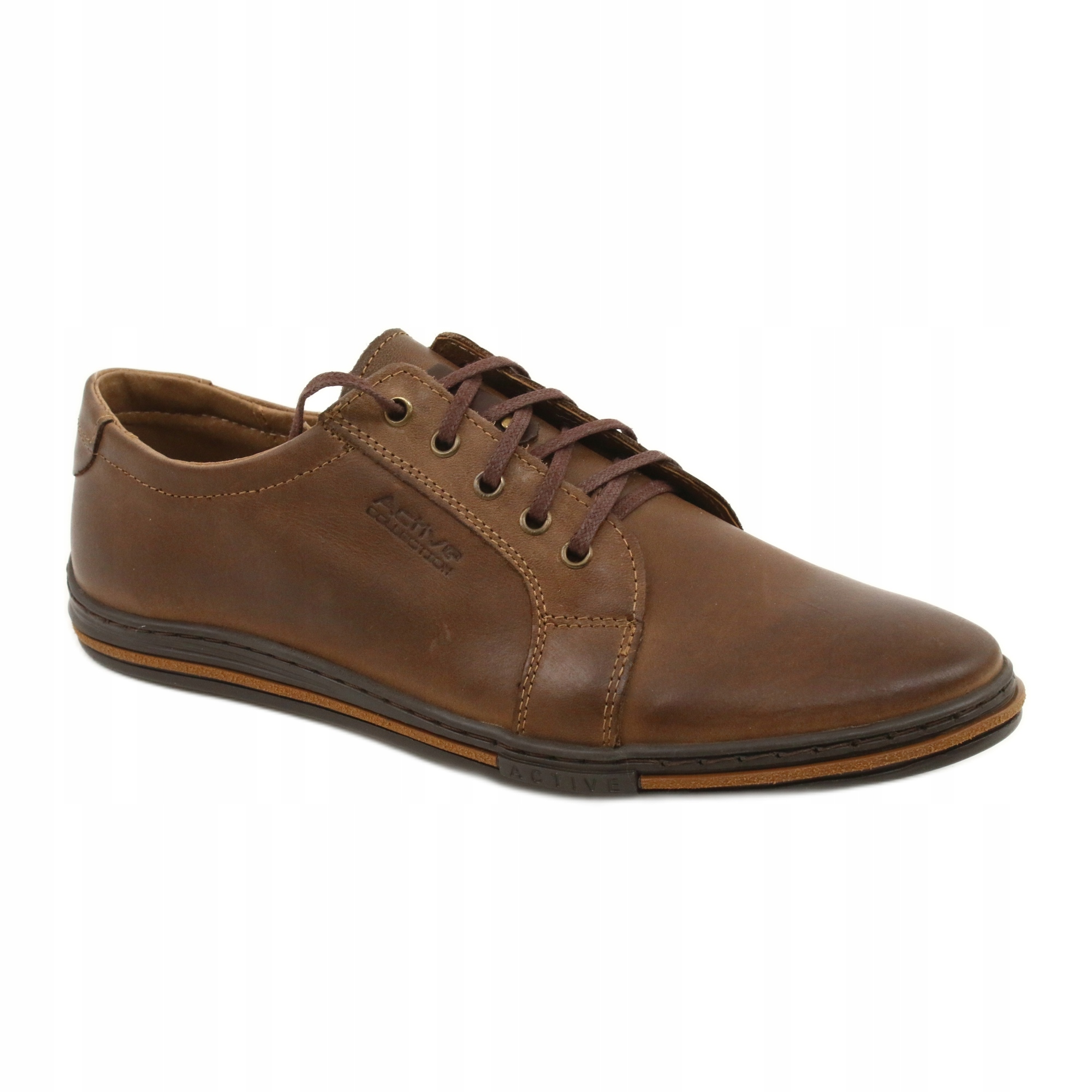 

Brązowe Skóra naturalna Buty Polbut r.41