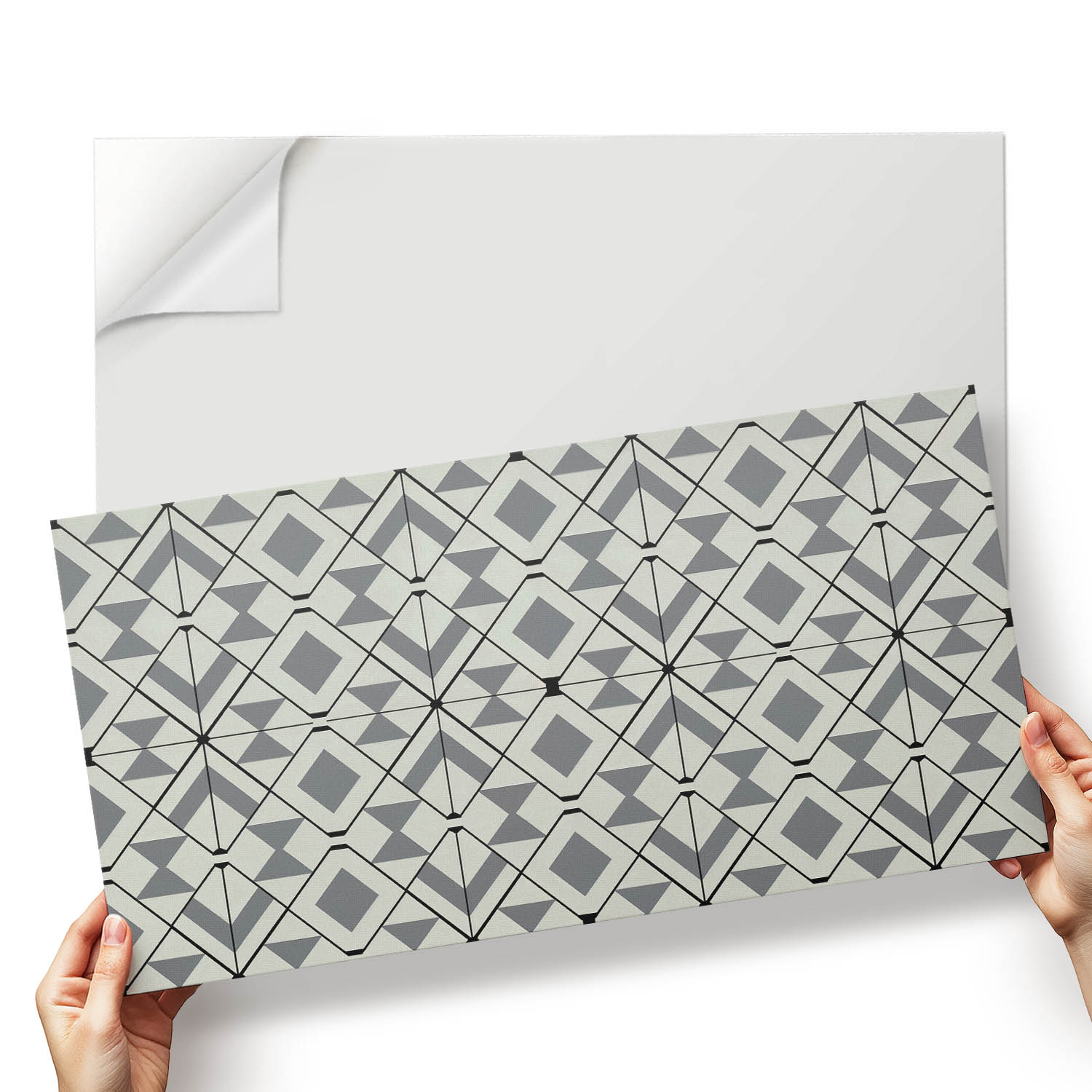 Vinylové dlaždice S Potiskem Romby v moderním grafickém provedení 6x60x30 cm