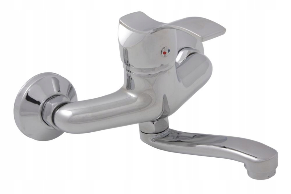 Bateria umywalkowa ścienna Kuchinox Argo srebrny Bka 050D