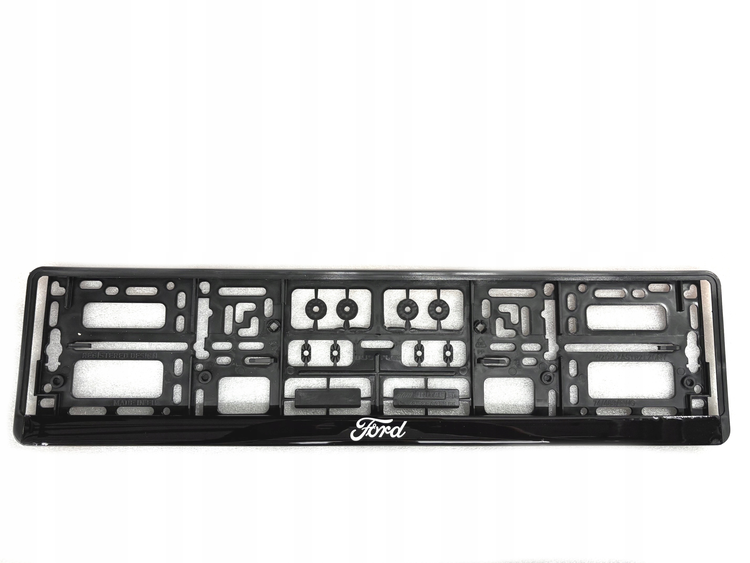 2x Ramki Ramka Rejestracyjna Tablicy Żelowe Ford Czarna