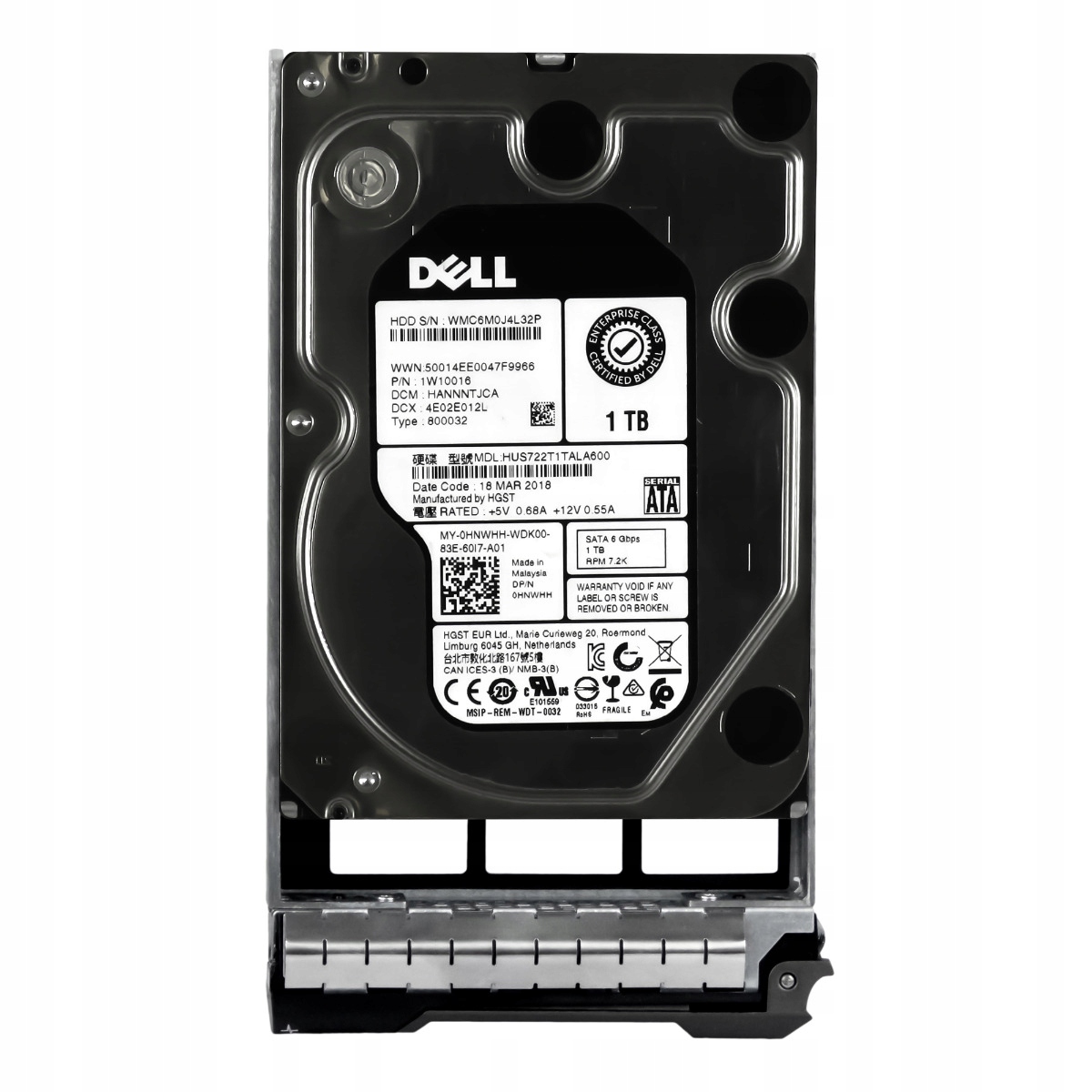 Dell 0HNWHH 1TB 7.2K Sata III 3.5'' HUS722T1TALA600