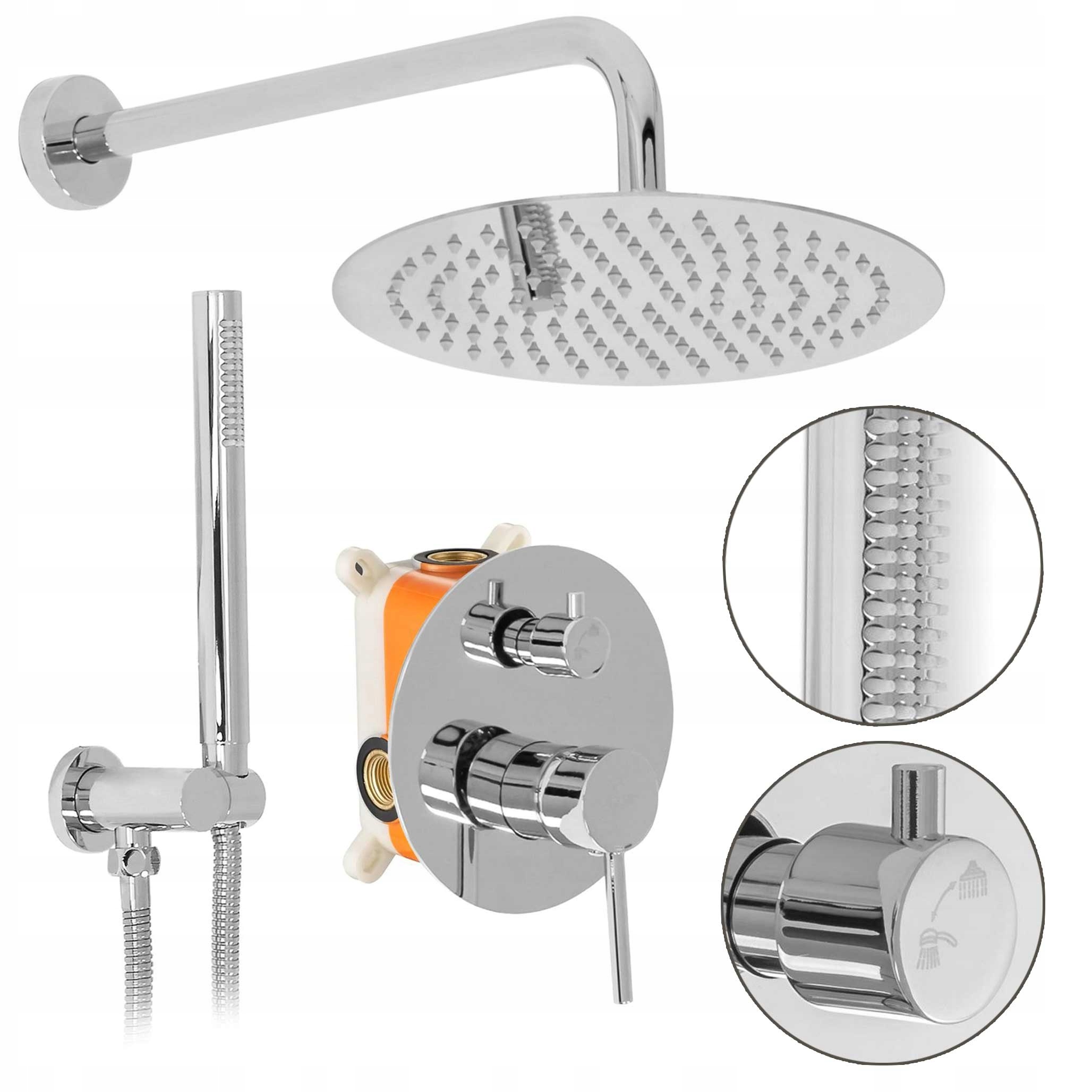 Podomítkový sprchový set Rea Lungo Chrom Box