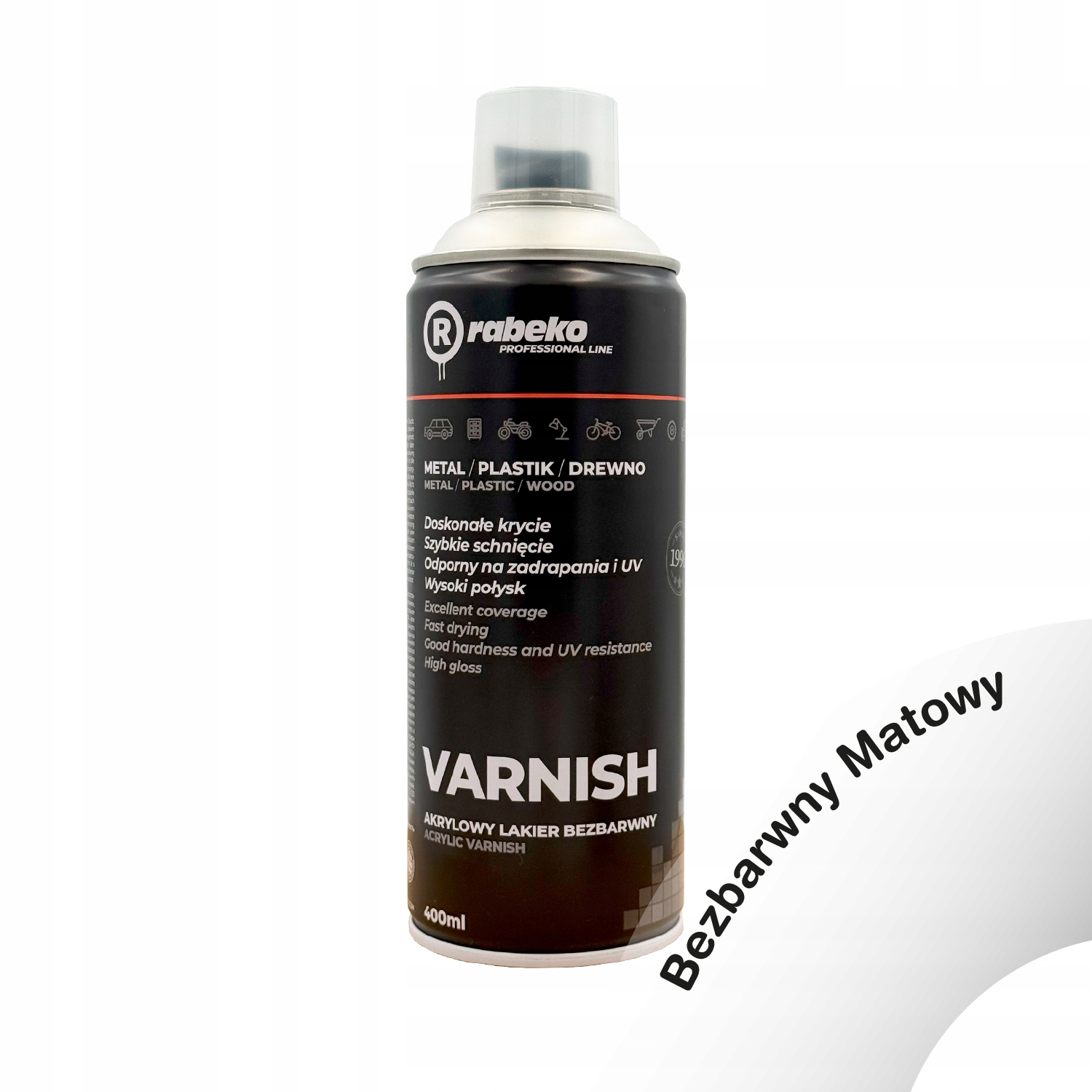 Lakier akrylowy w sprayu Rabeko Varnish 400 ml Matowy bezbarwny