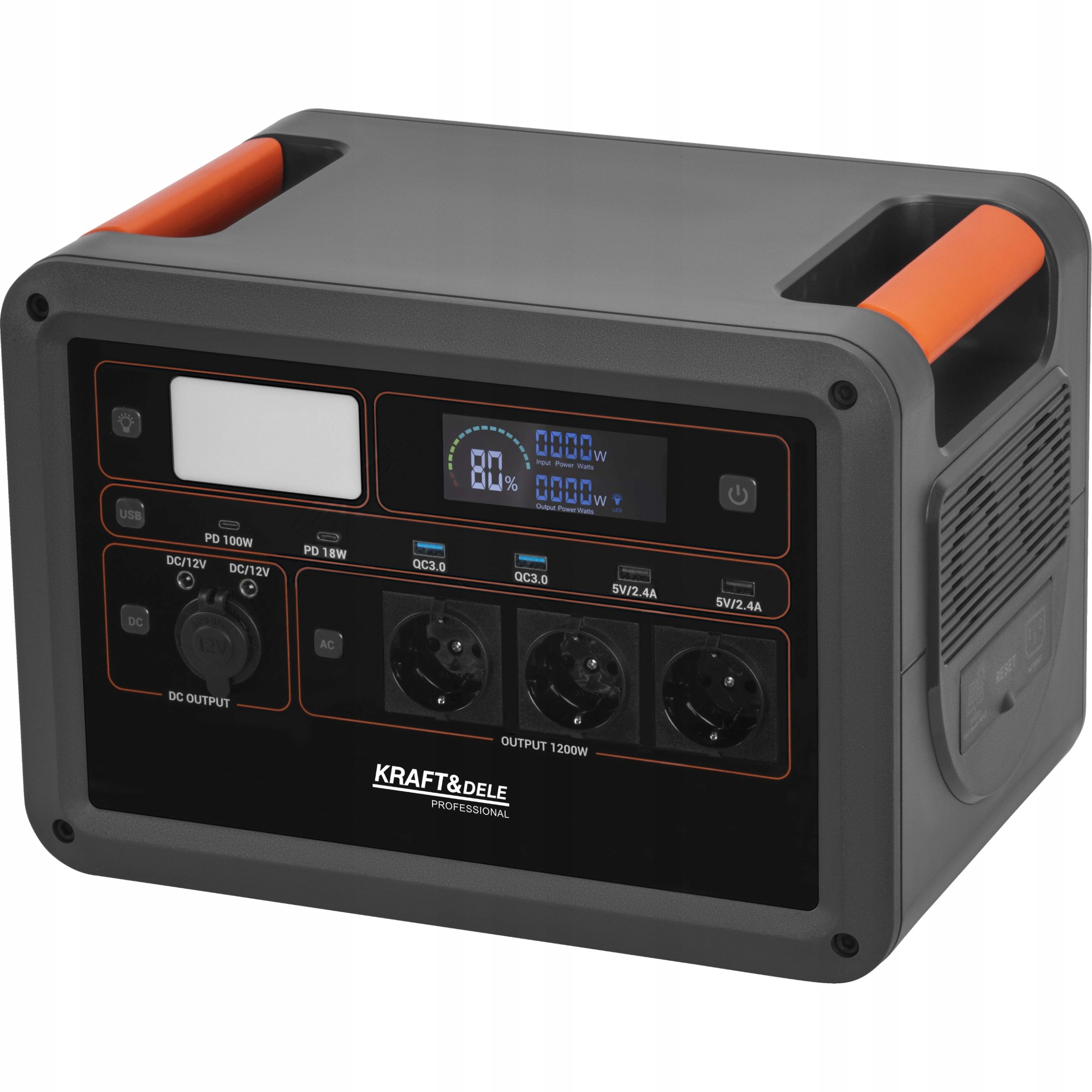 Przenośna Stacja Zasilania Zasilanie Awaryjne 1152Wh 45Ah 25.6V Kamper *