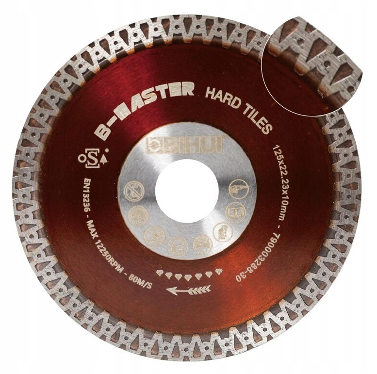 Bihui Diamantový Kotouč B-master Pro Gresové Dlaždice 125 MM Tloušťka 1,2 MM