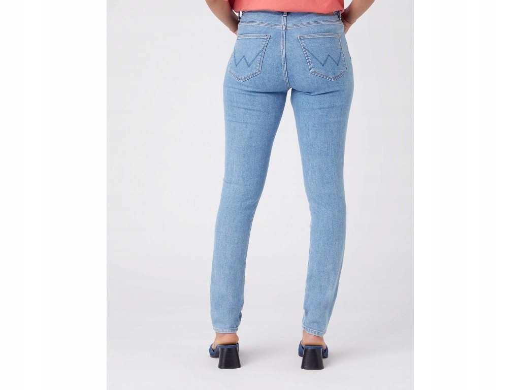 Dámské úzké nohavice džíny Wrangler High Rise Skinny Cali Blue W27HXR414 26/32