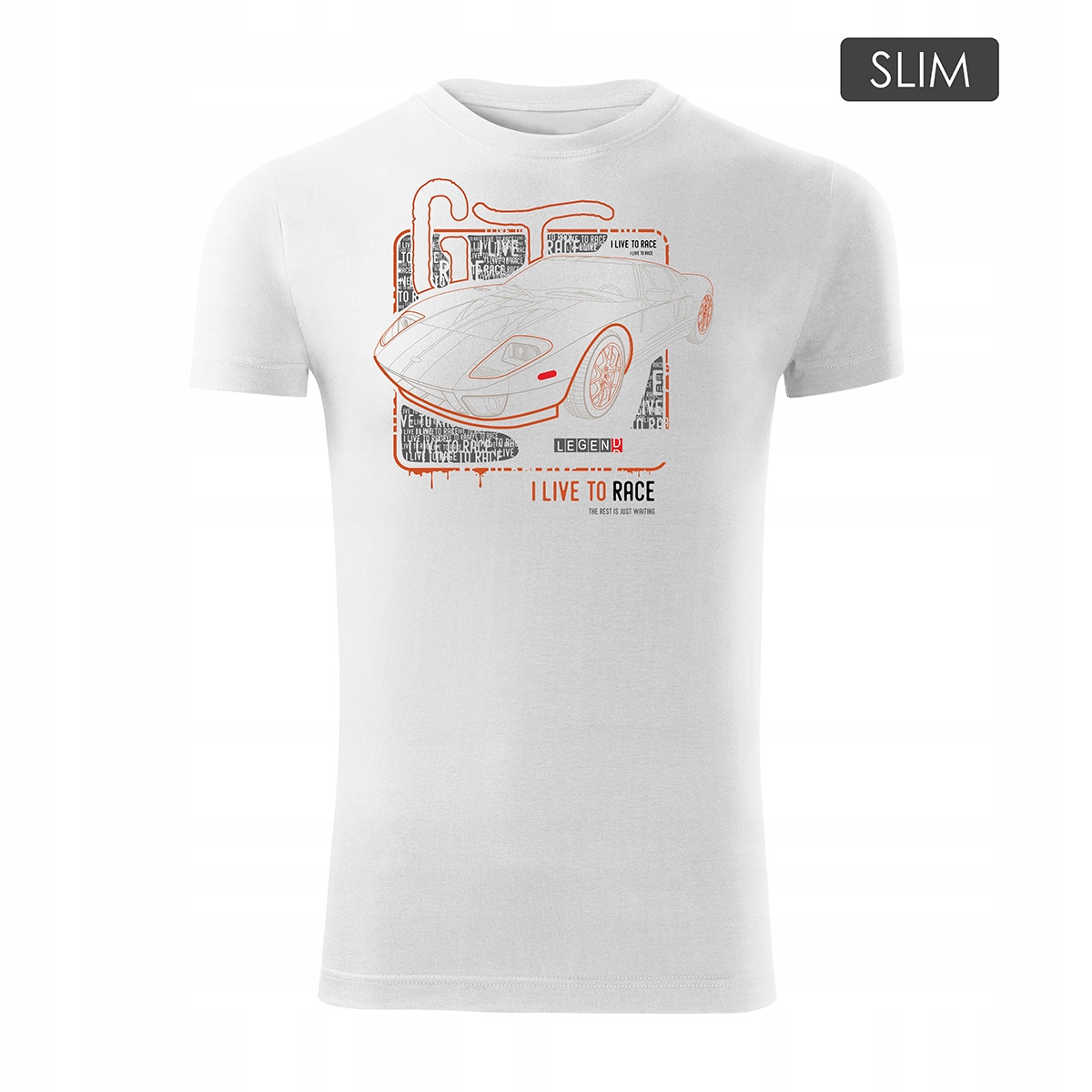 

Koszulka motoryzacyjna z samochodem Ford Gt Slim