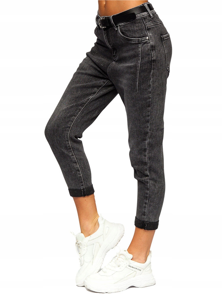 

Spodnie Jeansowe Z Paskiem Czarne BF15-C Denley_xs