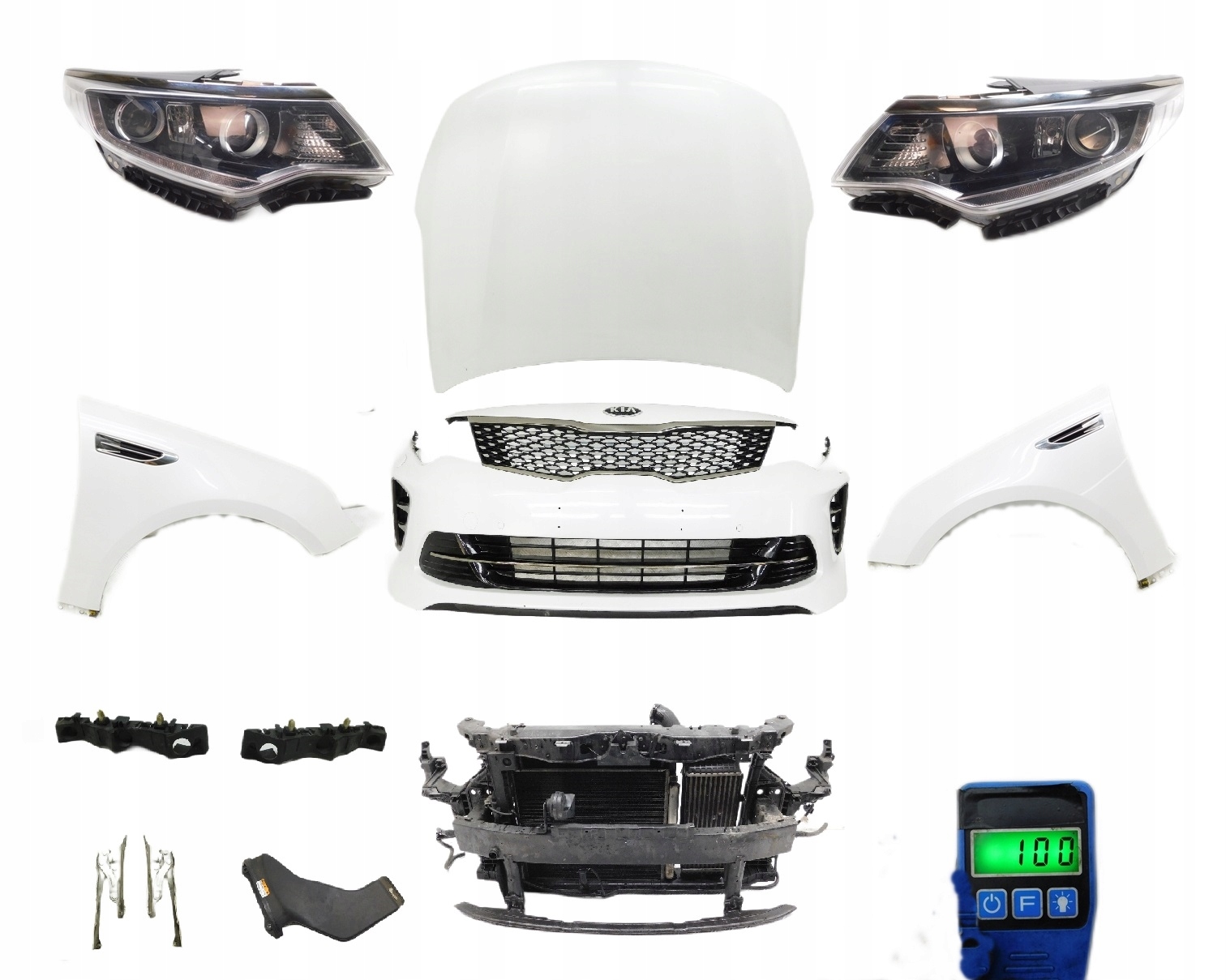 MASKA ZDERZAK PAS 2x XENON 2x BŁOTNIK PRZÓD kpl. - KIA OPTIMA IV JF GT-LINE