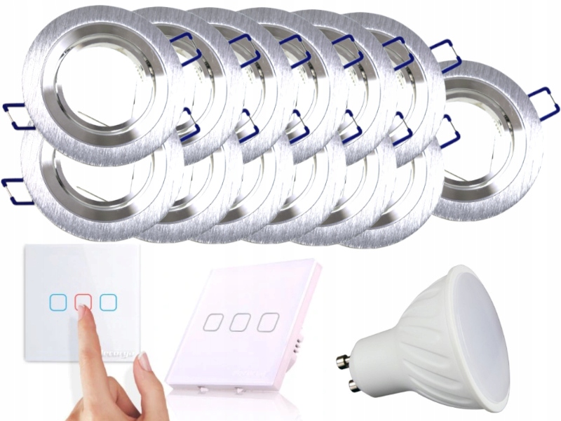 Sada Halogenová Led objímka 13x Vypínač Žárovky