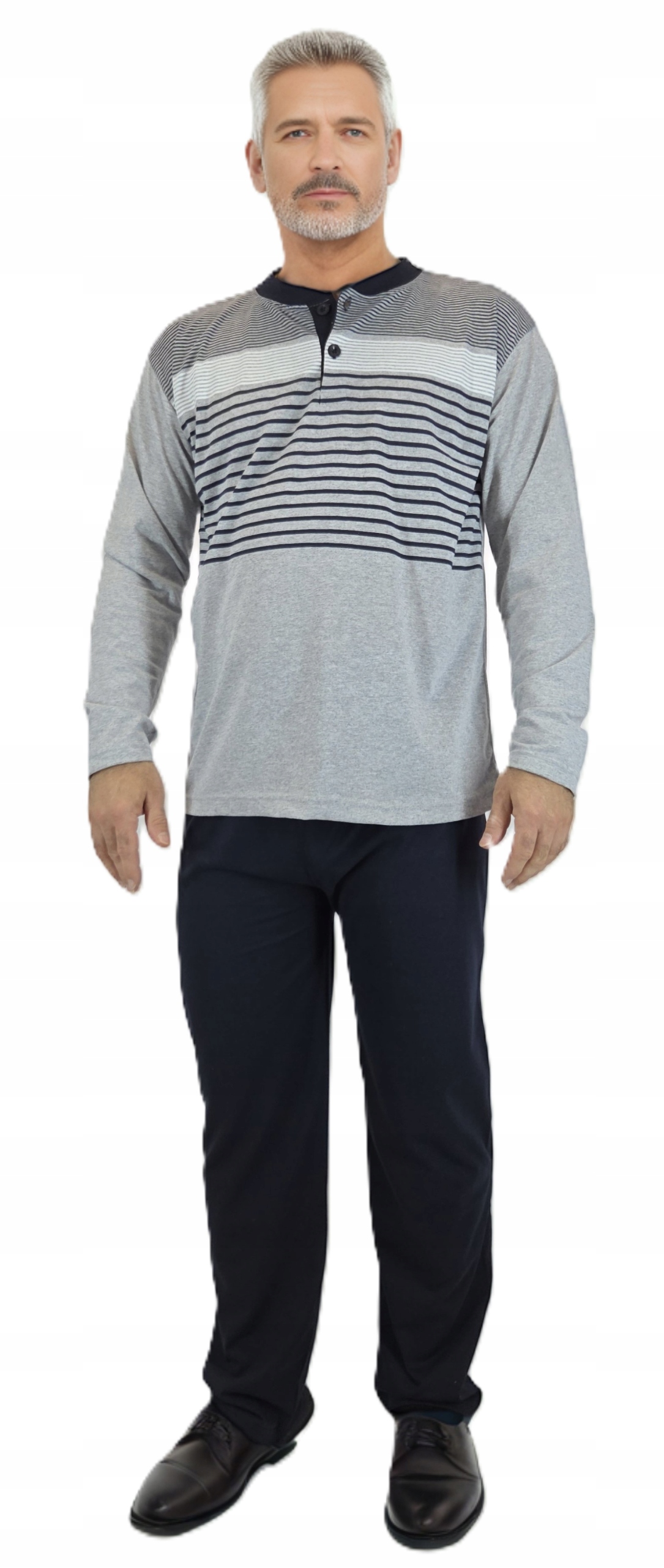 PIŻAMA MĘSKA BAWEŁNA długi rękaw SPORTOWA