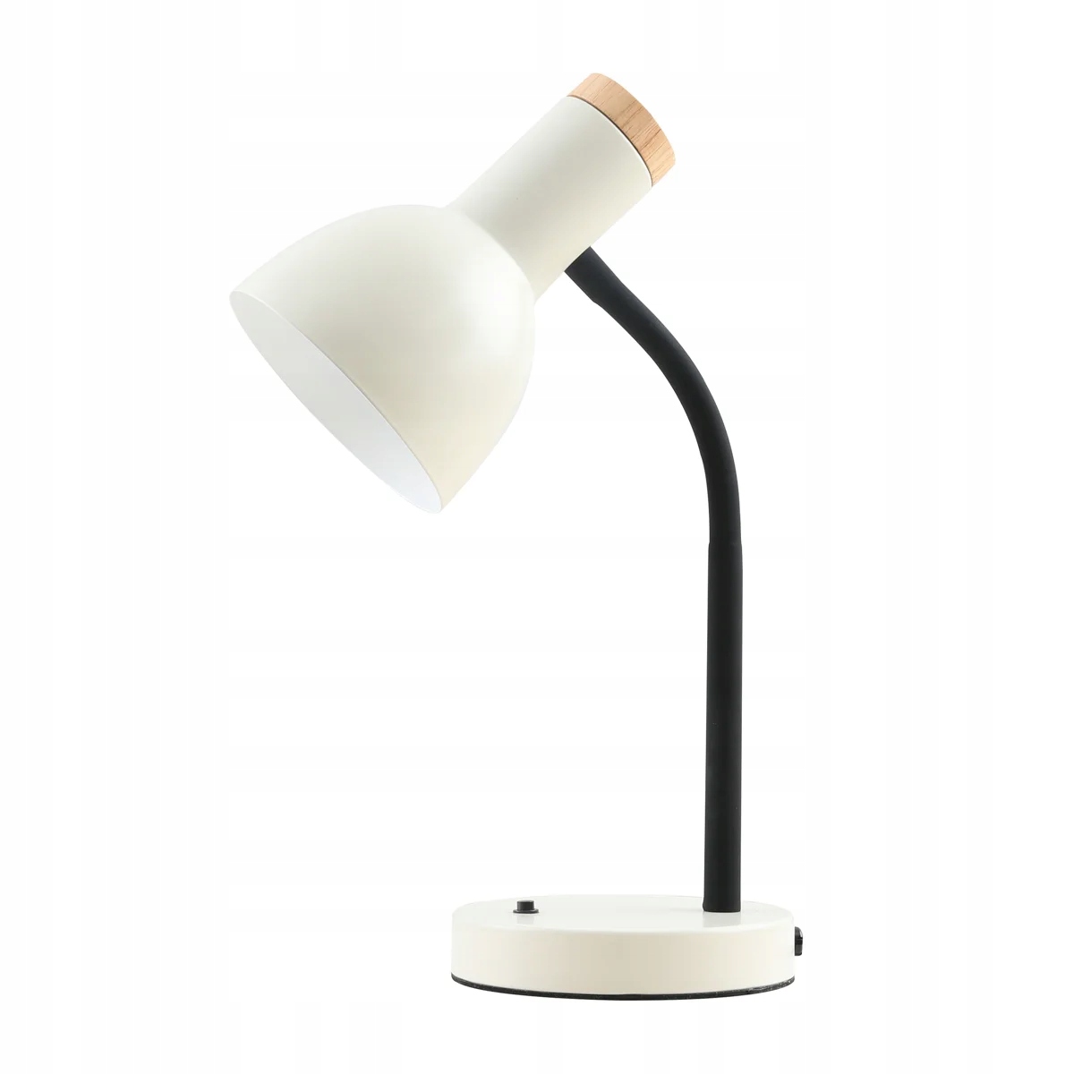 Béžová stolní lampa s dřevěným prvkem E27 Senza Italux