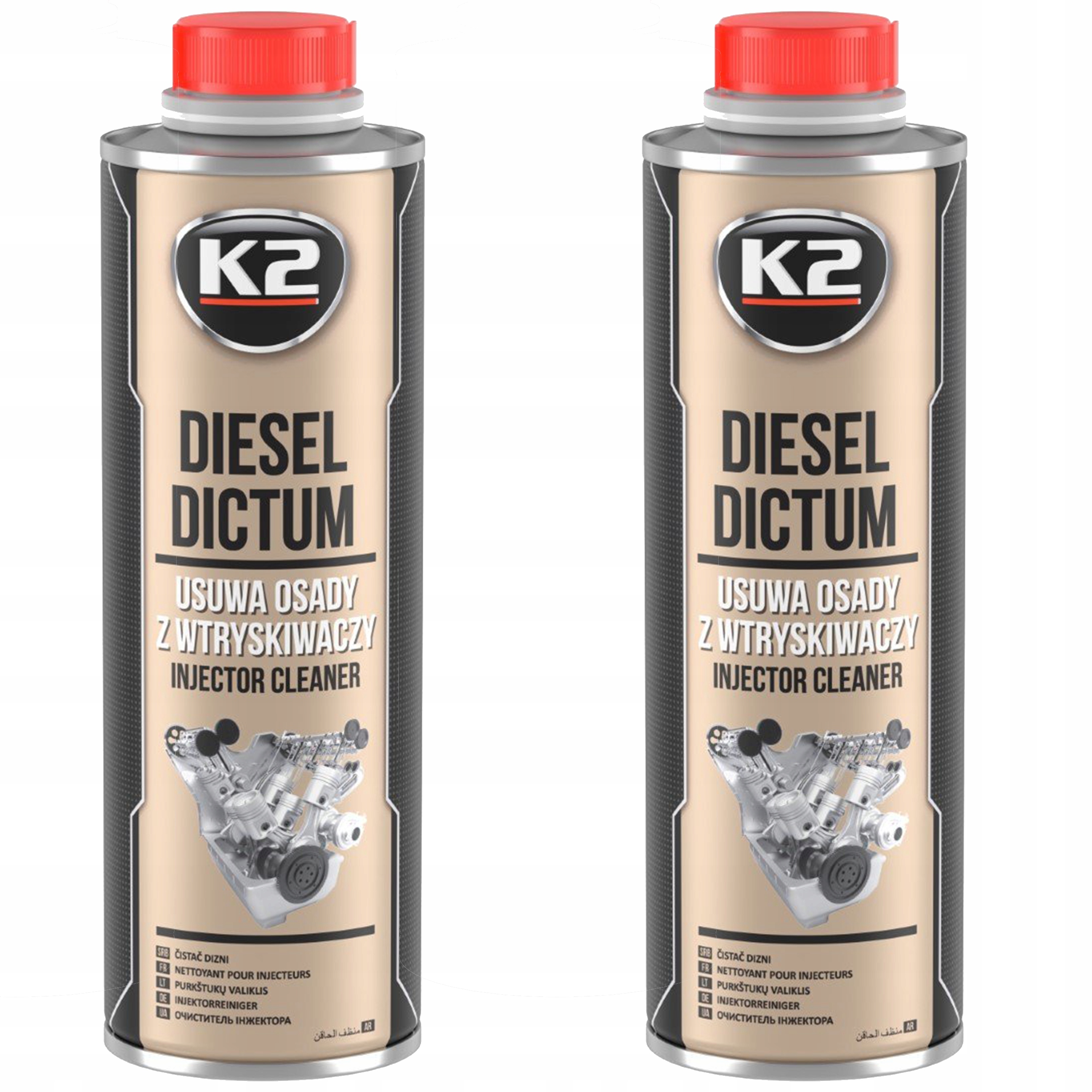 

K2 Diesel Dictum 0,5L czyści wtryski Diesel x 2
