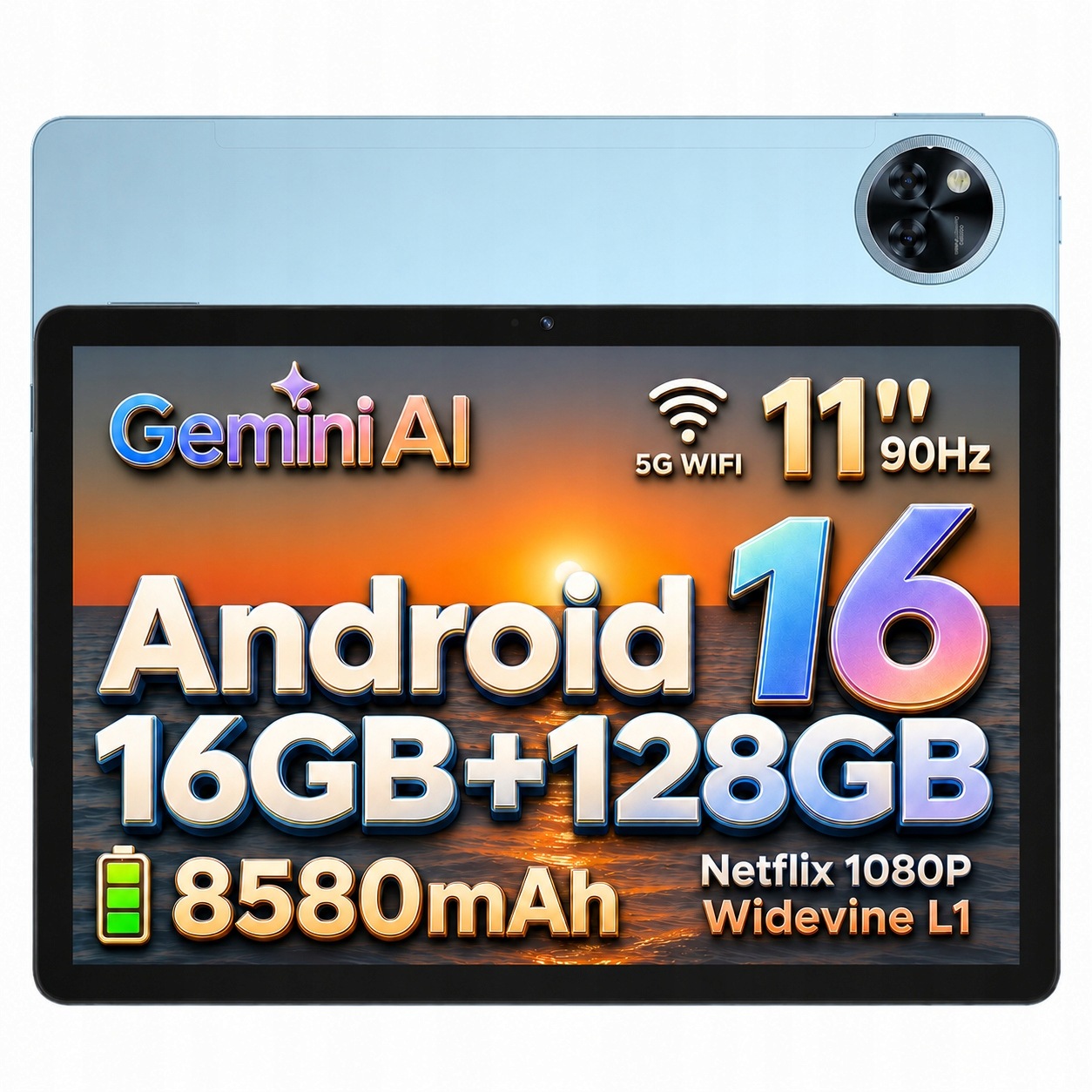 11 hüvelykes tablet Doogee U11 16/128GB 2TB 8580mAh 90Hz/WIFI/OTG/Android 16/GPS